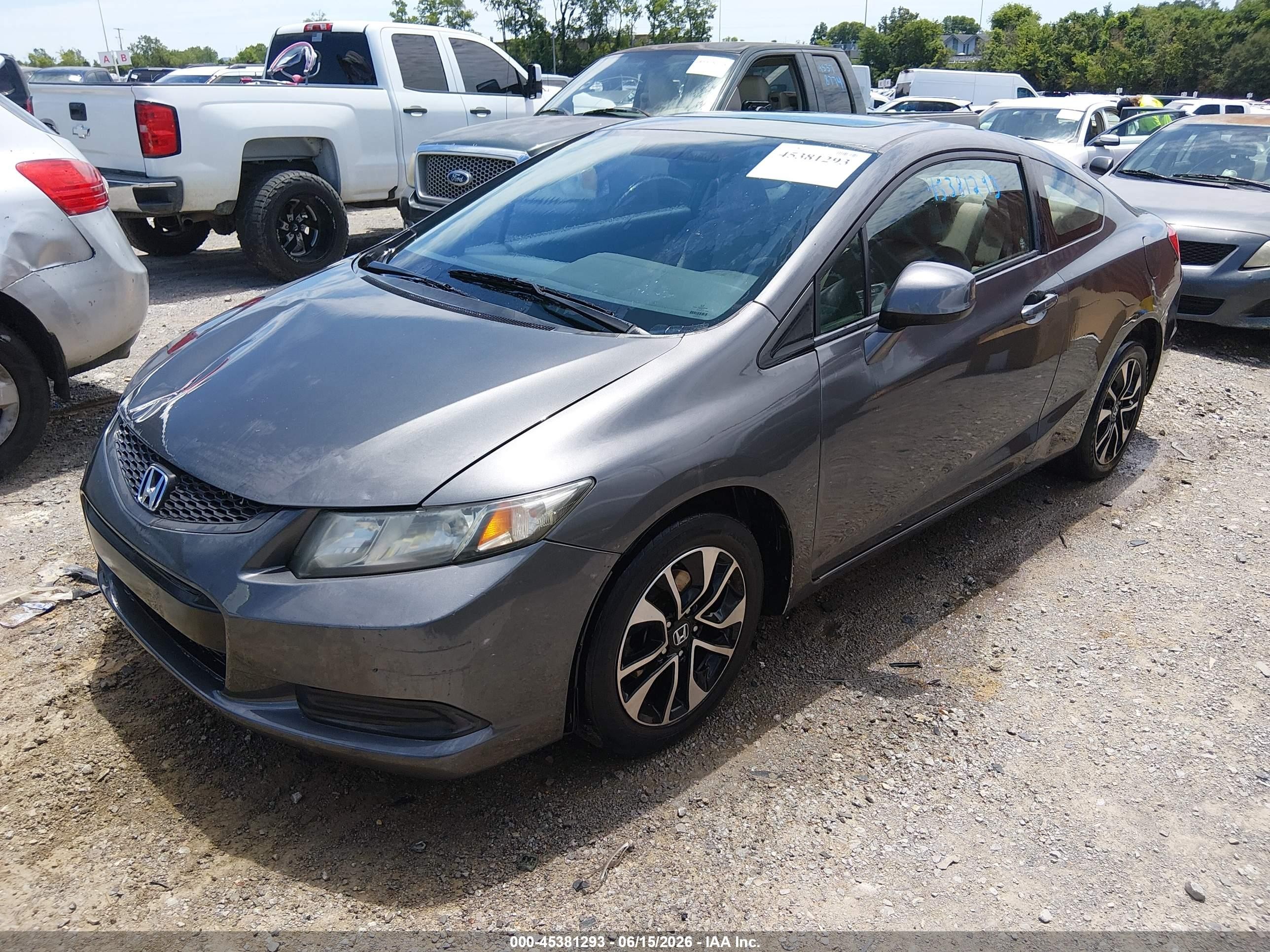 2013 Honda Civic Ex Gray vin: 2HGFG3B86DH516859