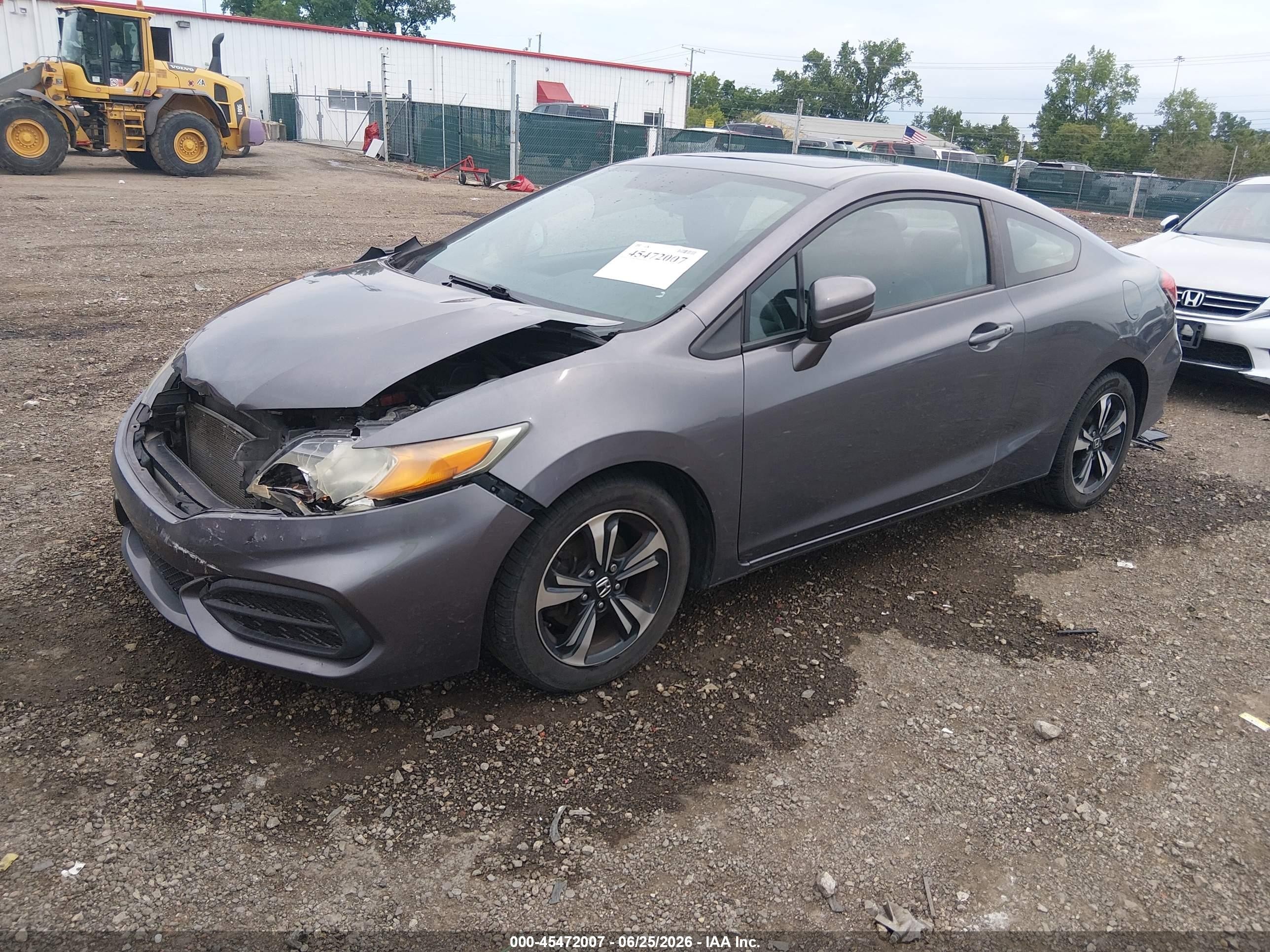 2015 Honda Civic Ex Серый vin: 2HGFG3B86FH517559
