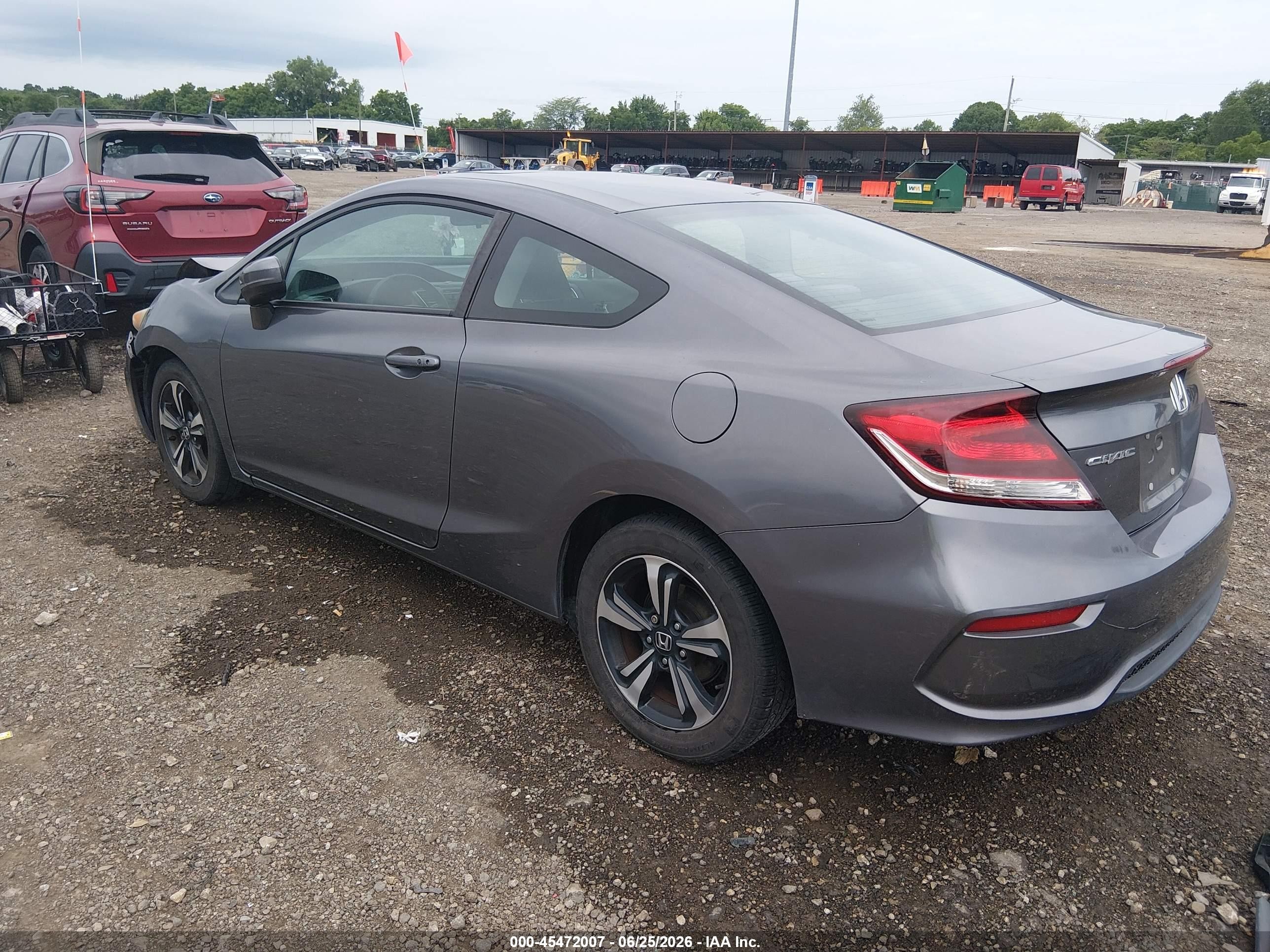 2015 Honda Civic Ex Серый vin: 2HGFG3B86FH517559