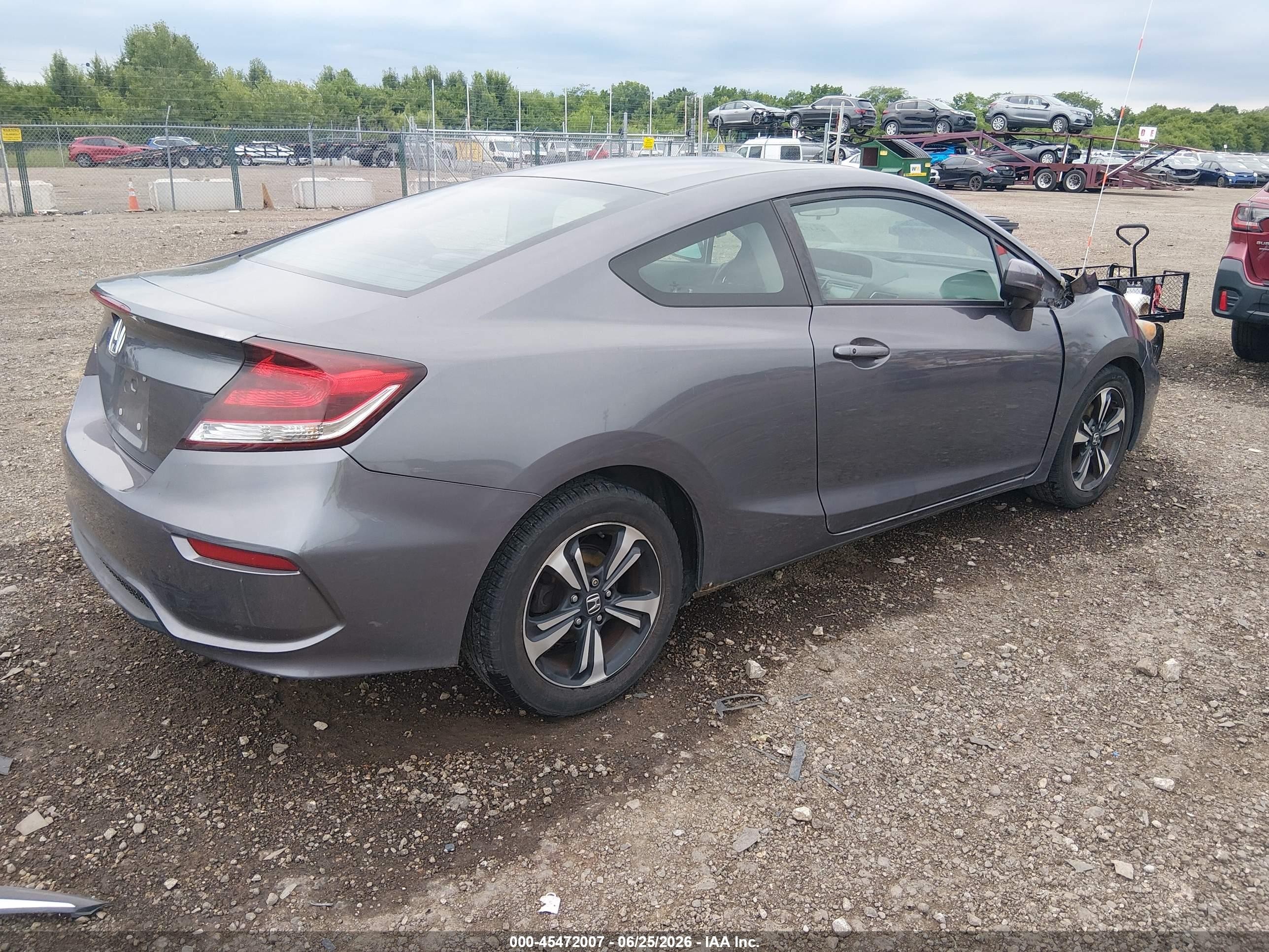 2015 Honda Civic Ex Серый vin: 2HGFG3B86FH517559