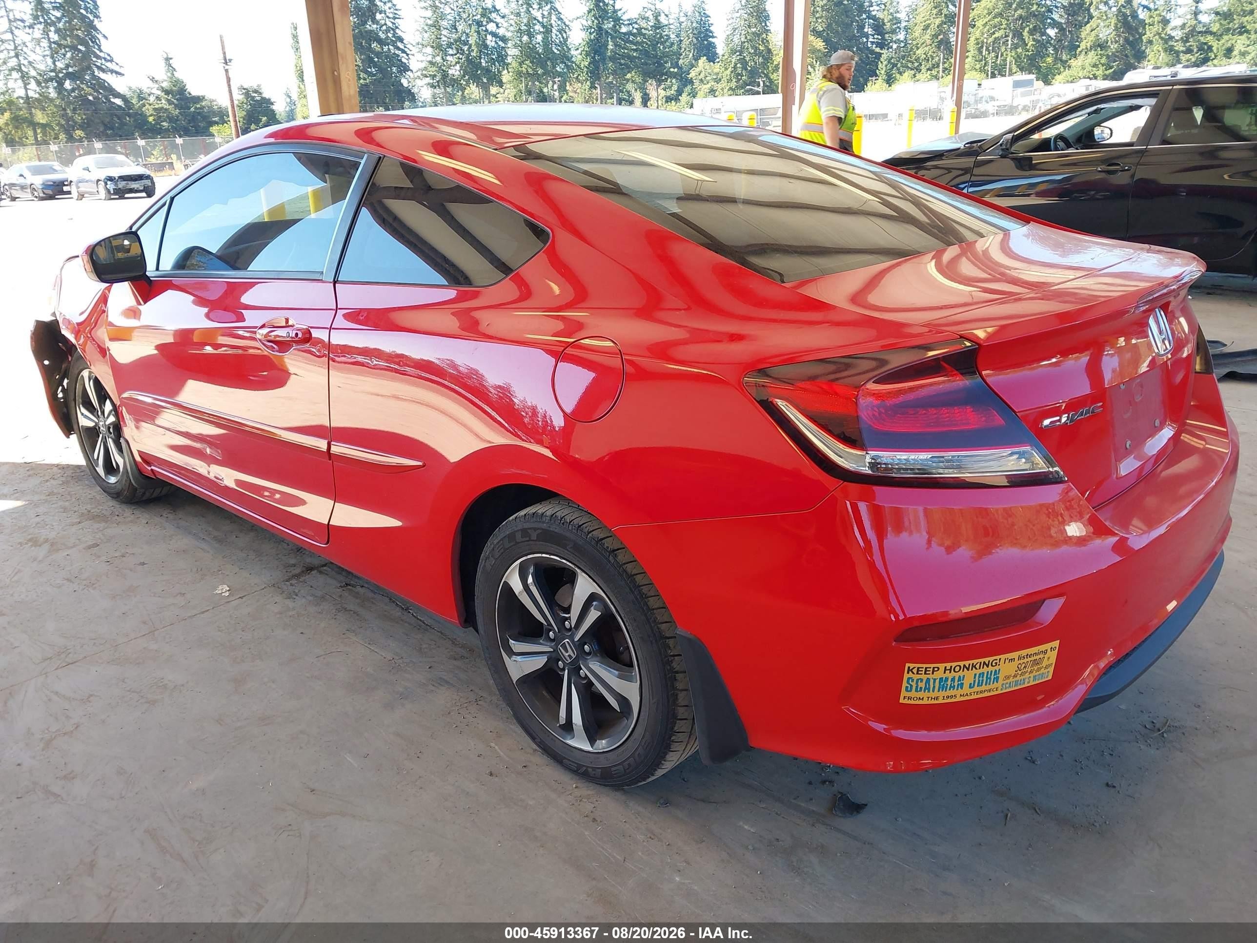 2015 Honda Civic Ex Red vin: 2HGFG3B86FH531154