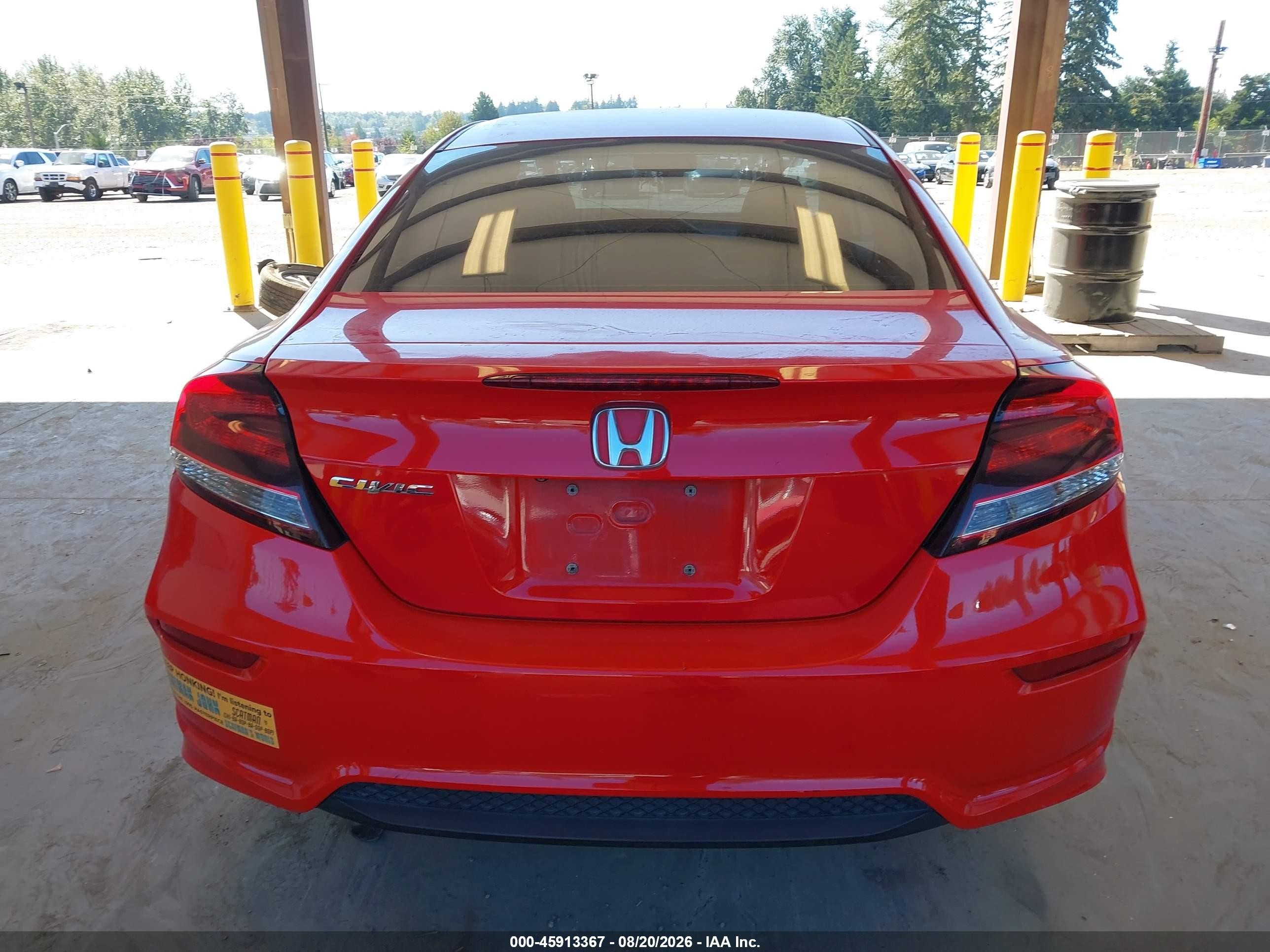 2015 Honda Civic Ex Red vin: 2HGFG3B86FH531154