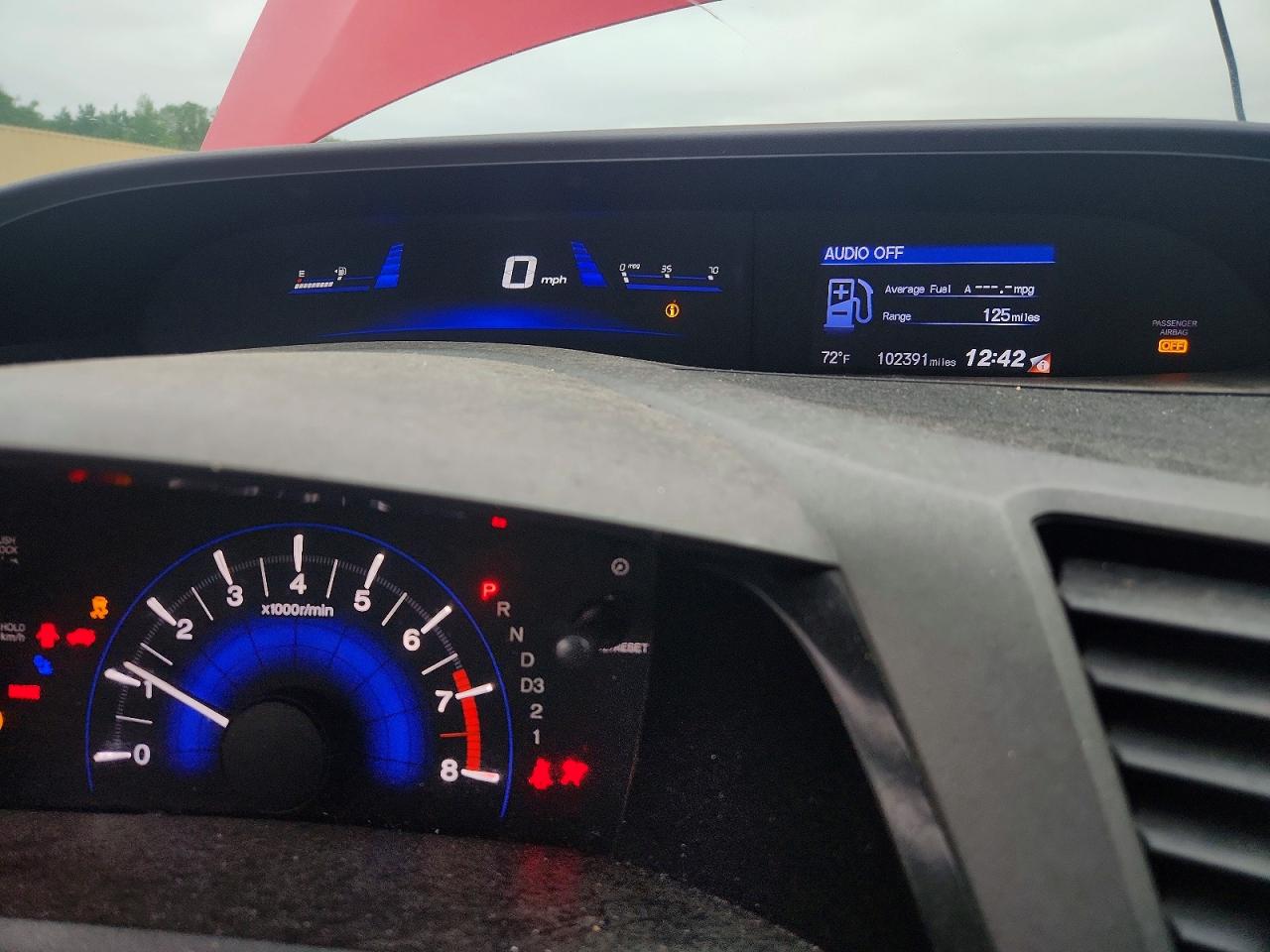 2012 Honda Civic Ex Red vin: 2HGFG3B87CH526251