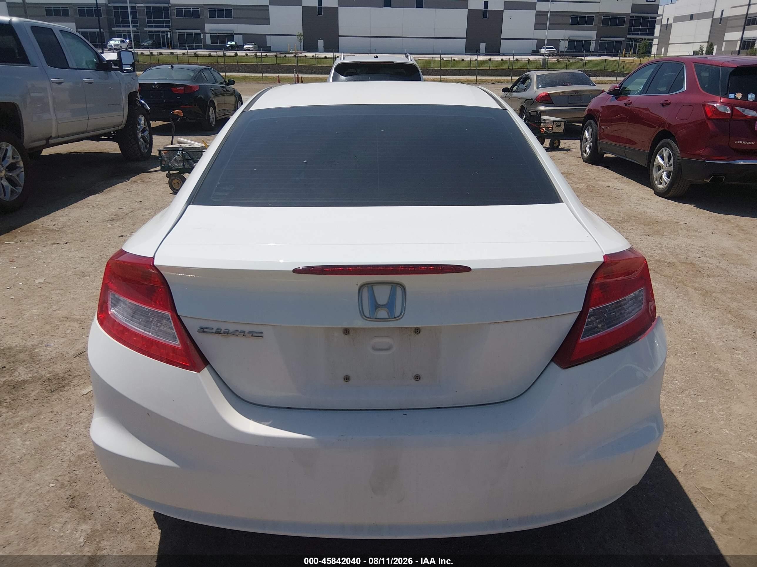 2012 Honda Civic Ex White vin: 2HGFG3B87CH545785