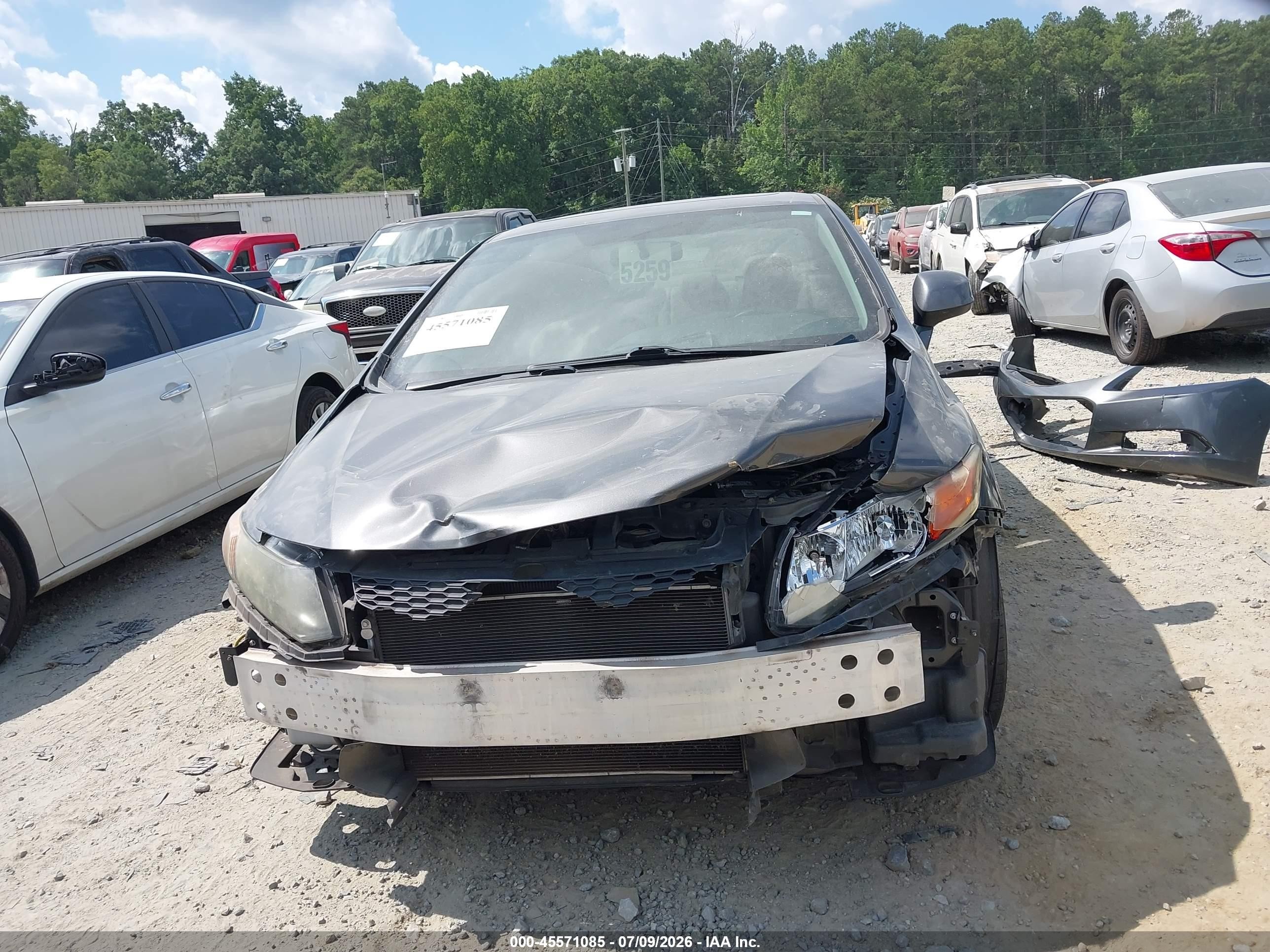 2012 Honda Civic Ex Gray vin: 2HGFG3B87CH560108