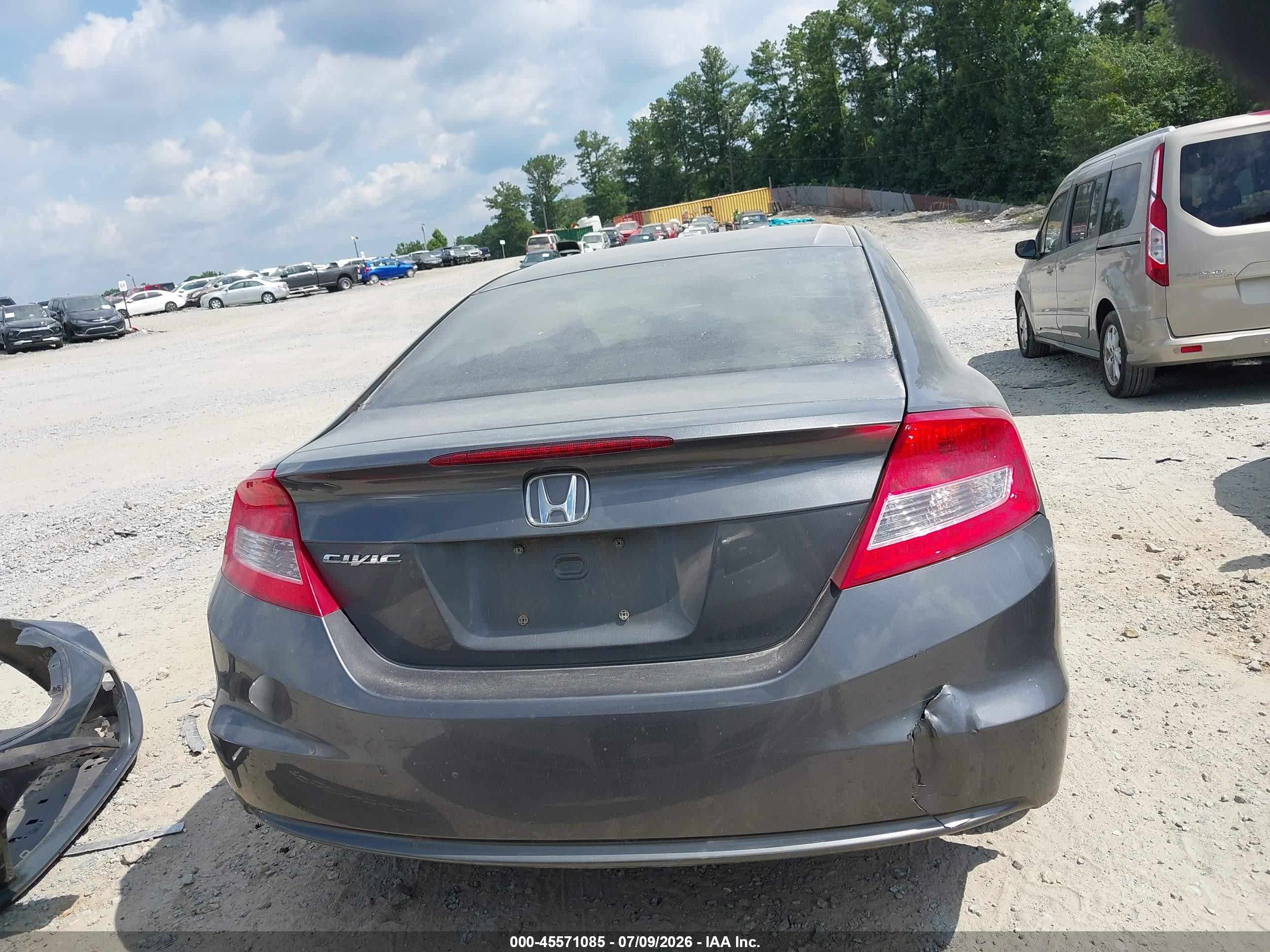 2012 Honda Civic Ex Gray vin: 2HGFG3B87CH560108