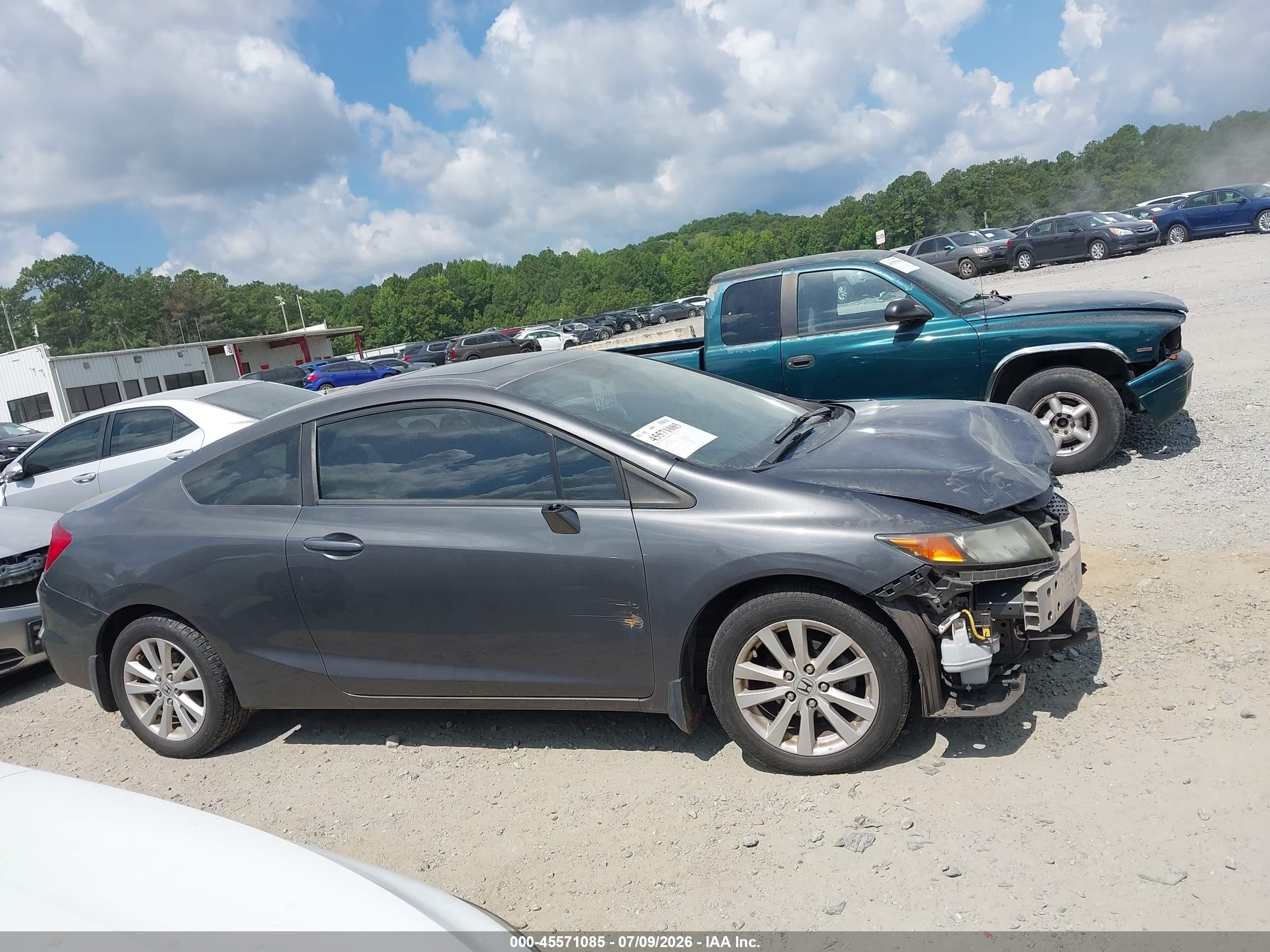 2012 Honda Civic Ex Gray vin: 2HGFG3B87CH560108