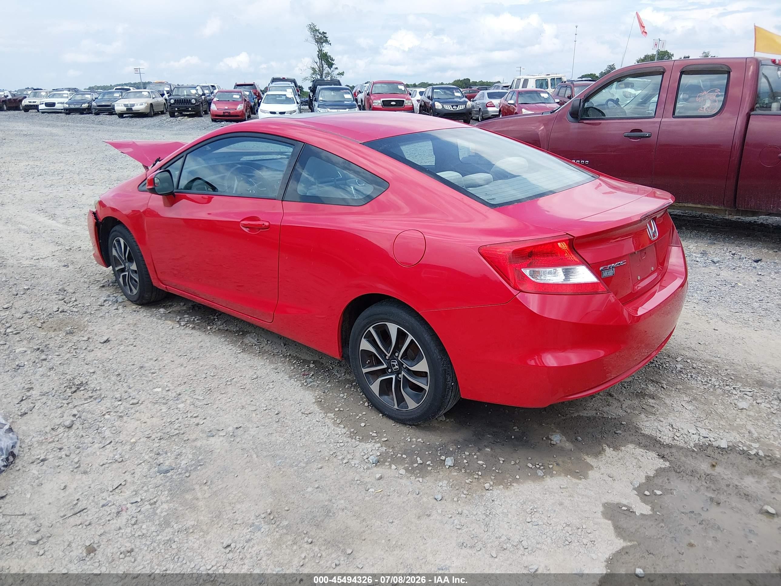 2013 Honda Civic Ex Red vin: 2HGFG3B87DH510178