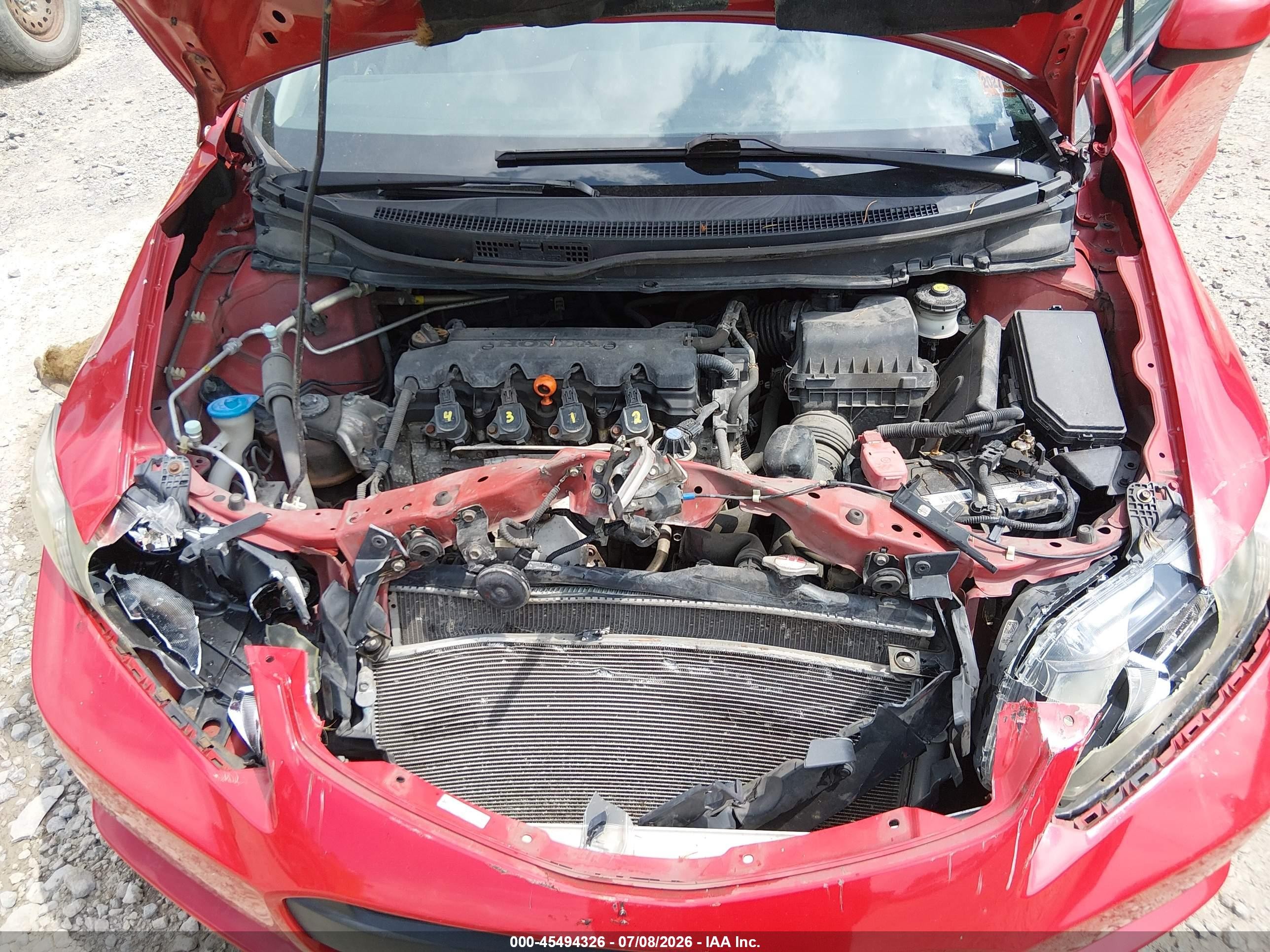 2013 Honda Civic Ex Red vin: 2HGFG3B87DH510178