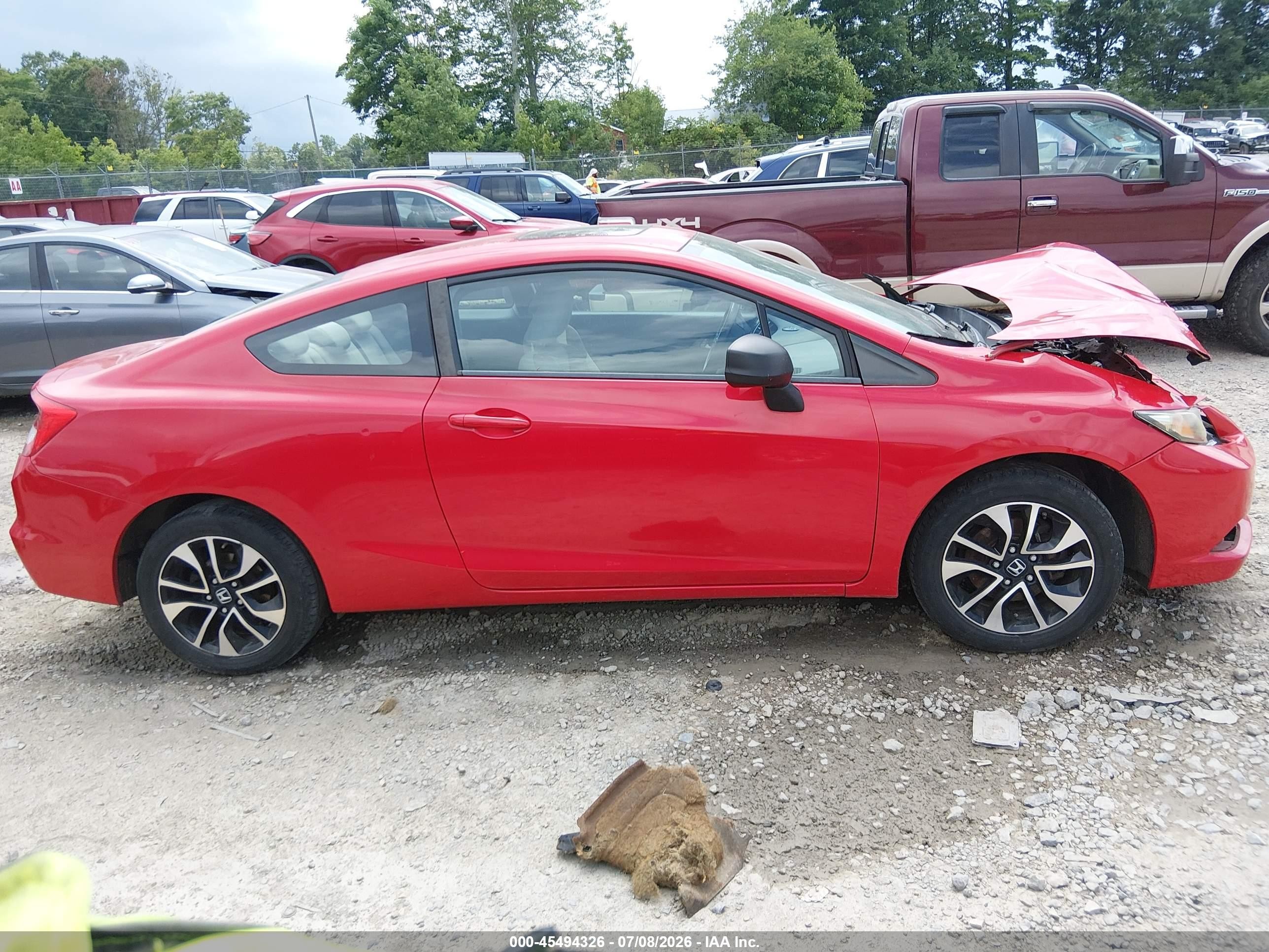 2013 Honda Civic Ex Red vin: 2HGFG3B87DH510178