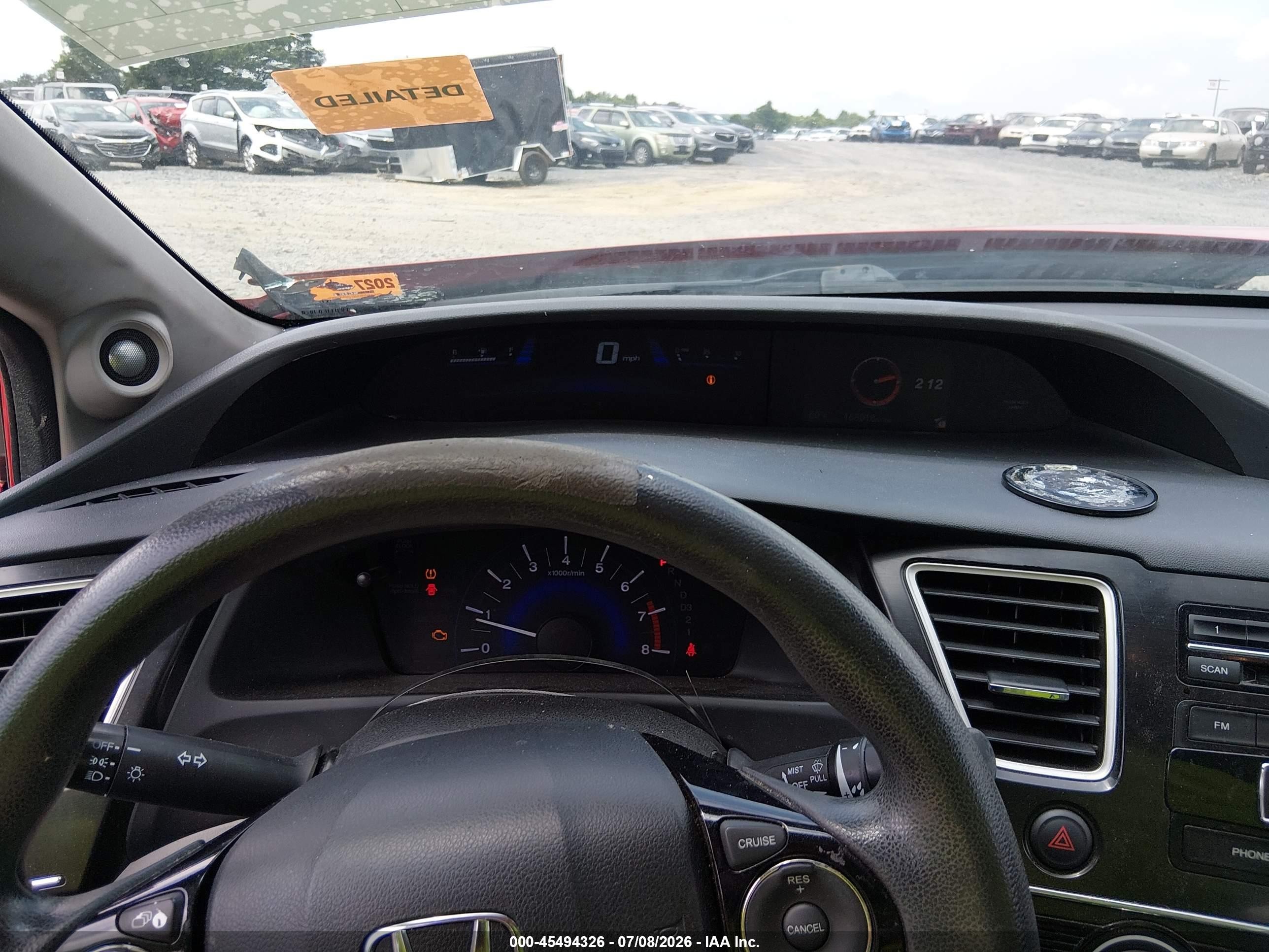 2013 Honda Civic Ex Red vin: 2HGFG3B87DH510178