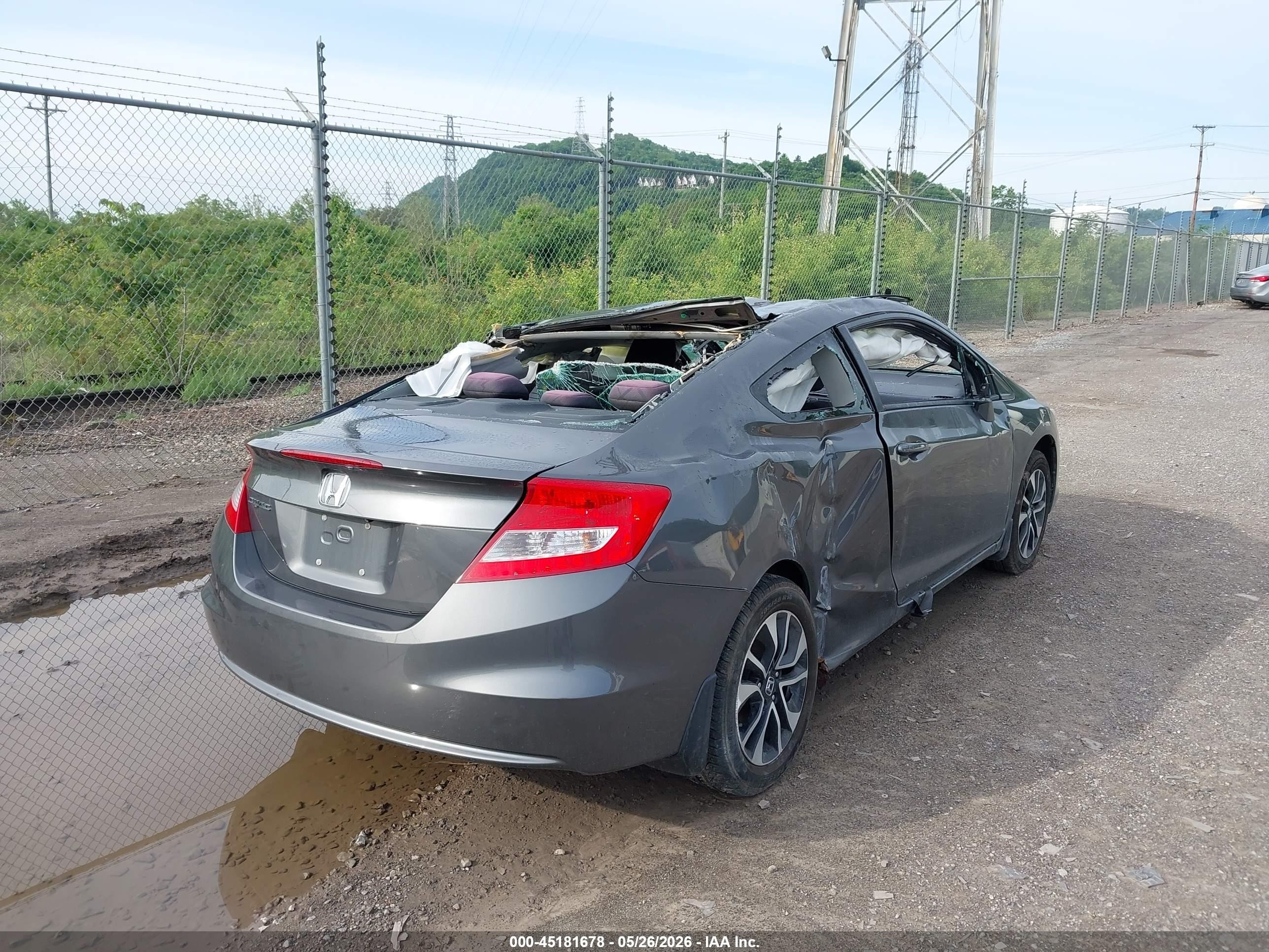 2013 Honda Civic Ex Gray vin: 2HGFG3B87DH518149