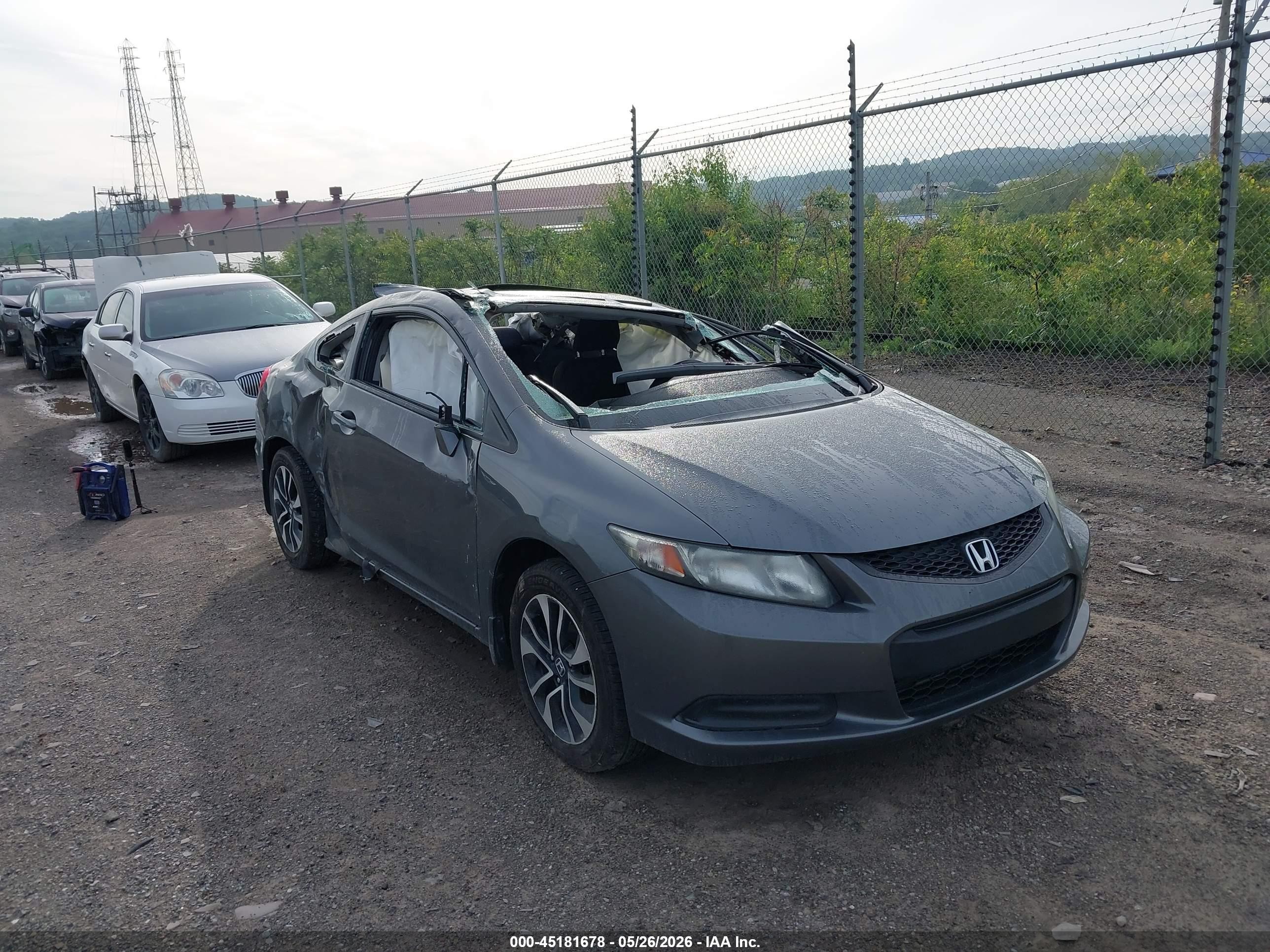 2013 Honda Civic Ex Gray vin: 2HGFG3B87DH518149