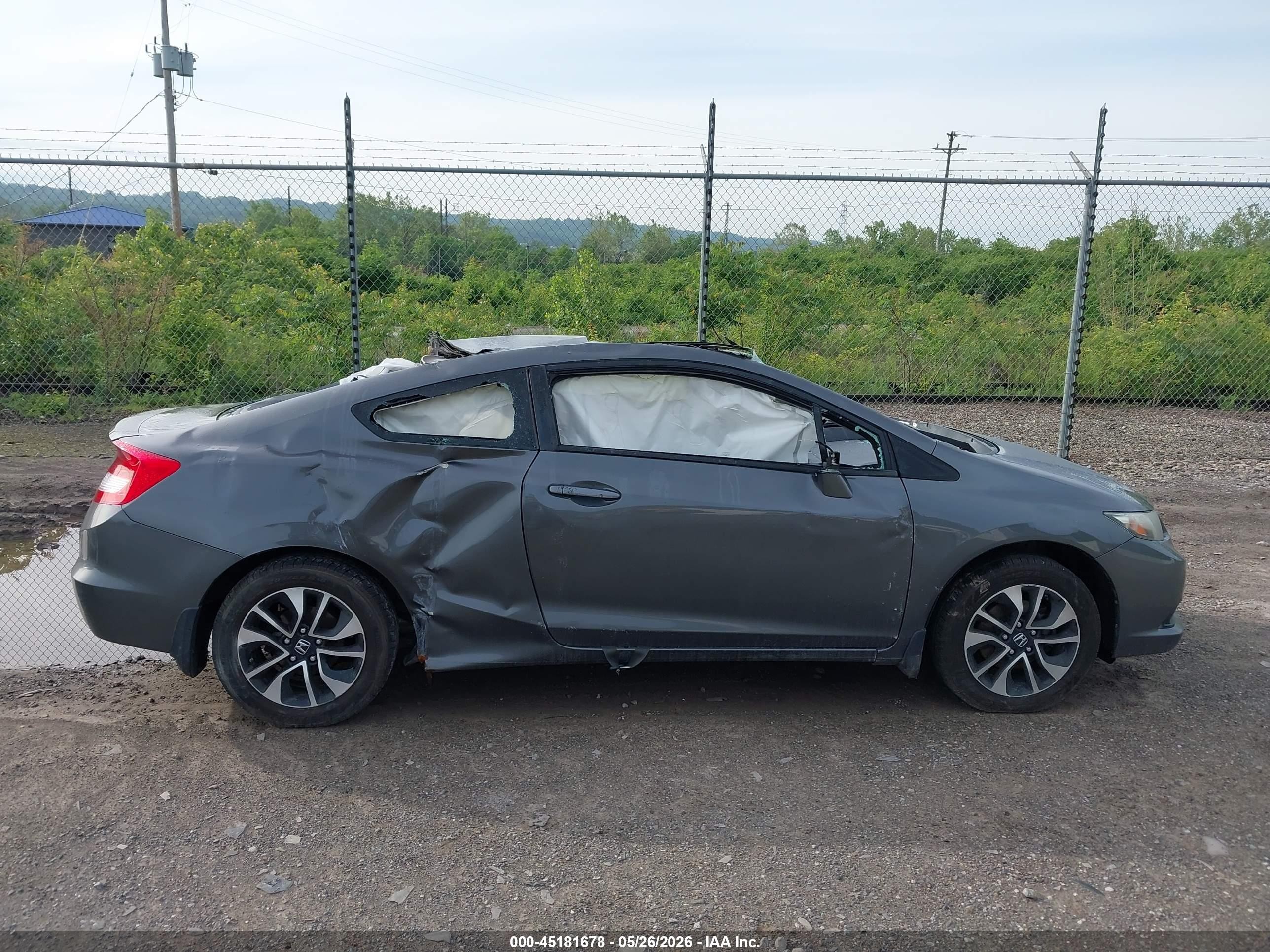 2013 Honda Civic Ex Gray vin: 2HGFG3B87DH518149