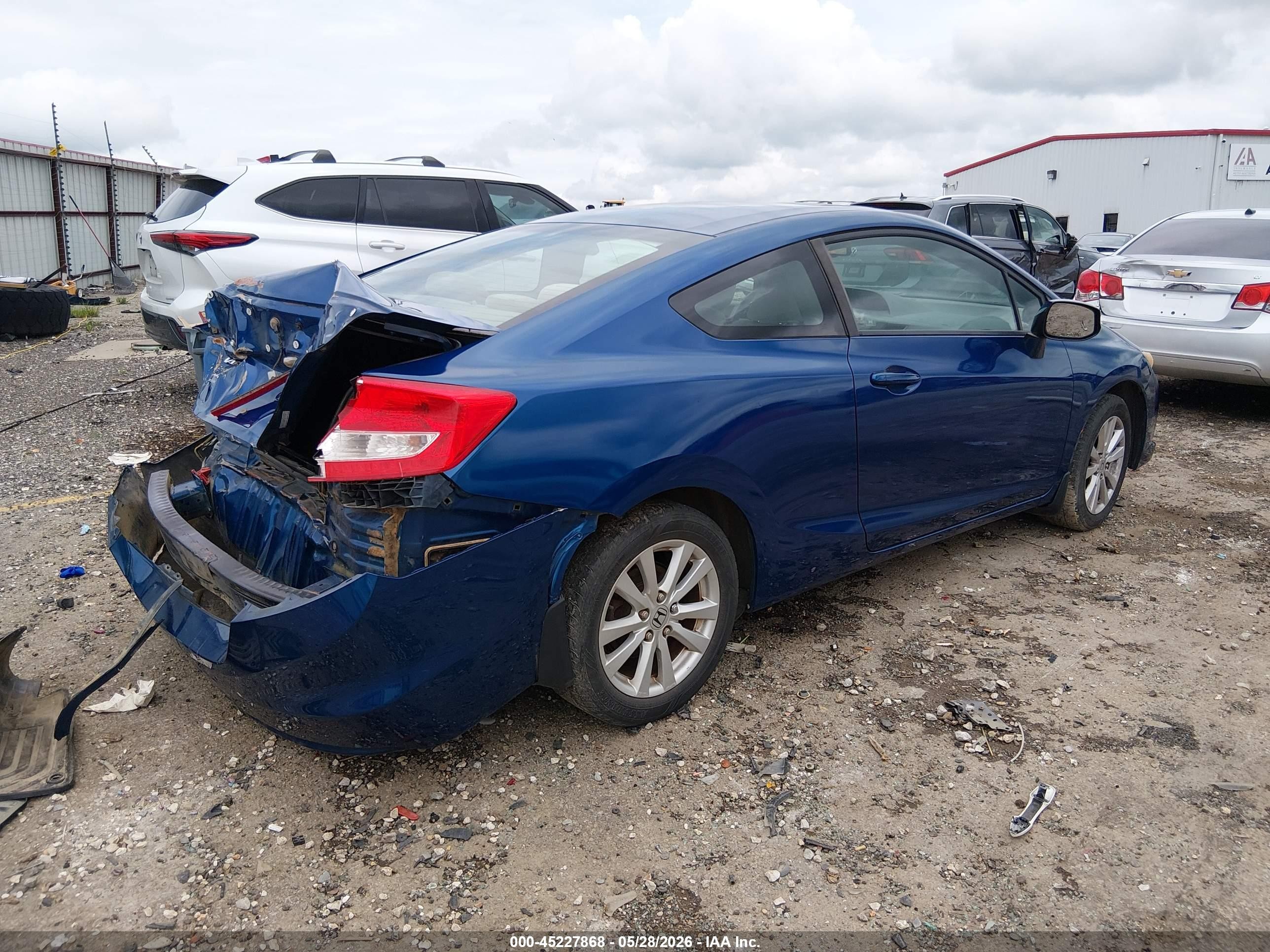 2012 Honda Civic Ex Blue vin: 2HGFG3B88CH504159