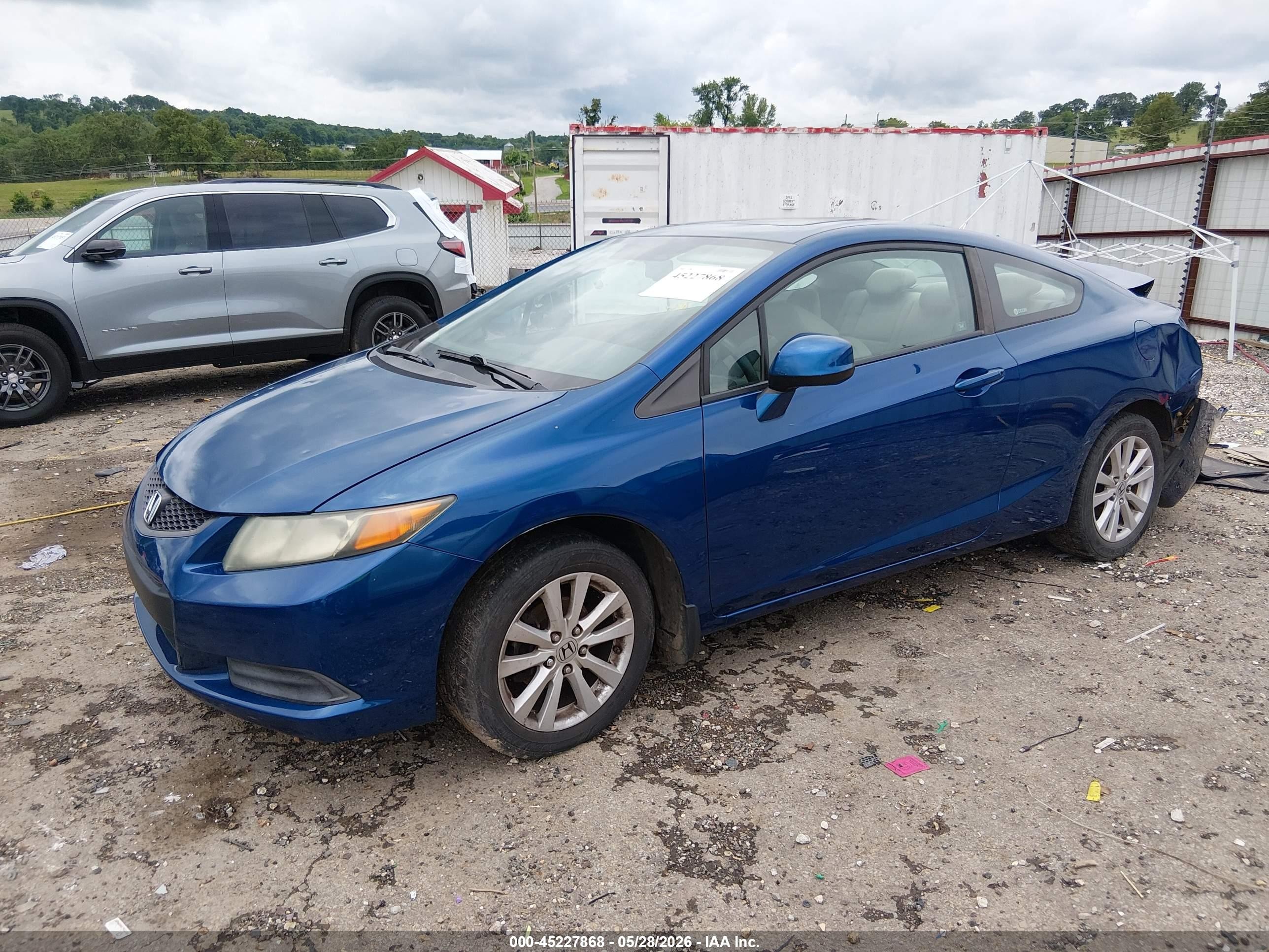 2012 Honda Civic Ex Blue vin: 2HGFG3B88CH504159