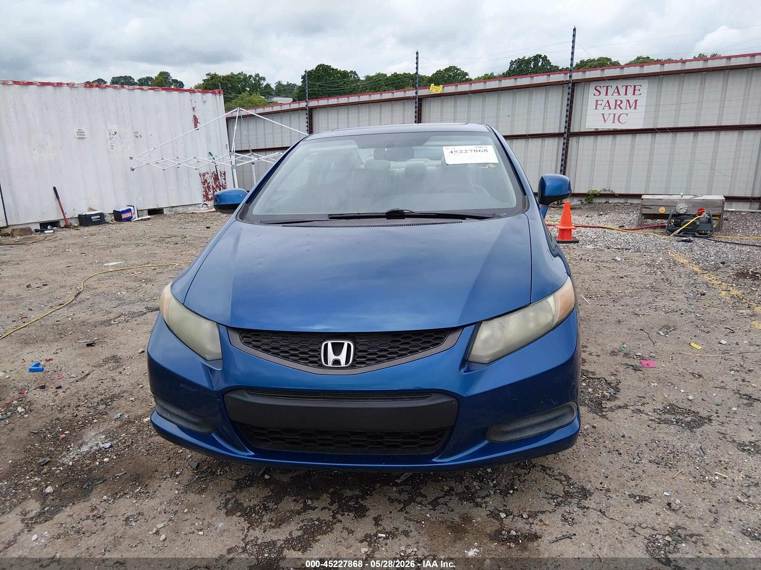 2012 Honda Civic Ex Blue vin: 2HGFG3B88CH504159