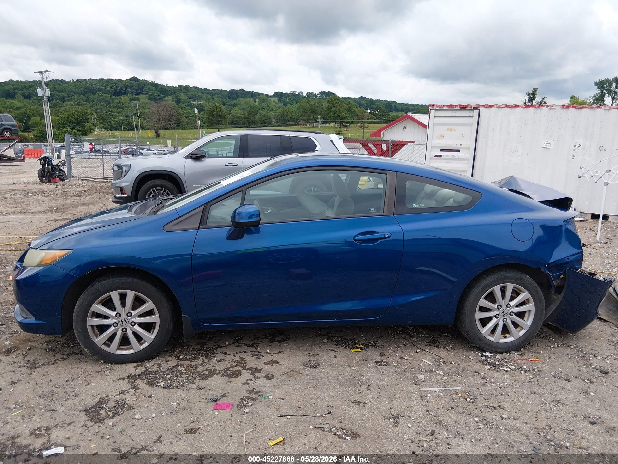 2012 Honda Civic Ex Blue vin: 2HGFG3B88CH504159
