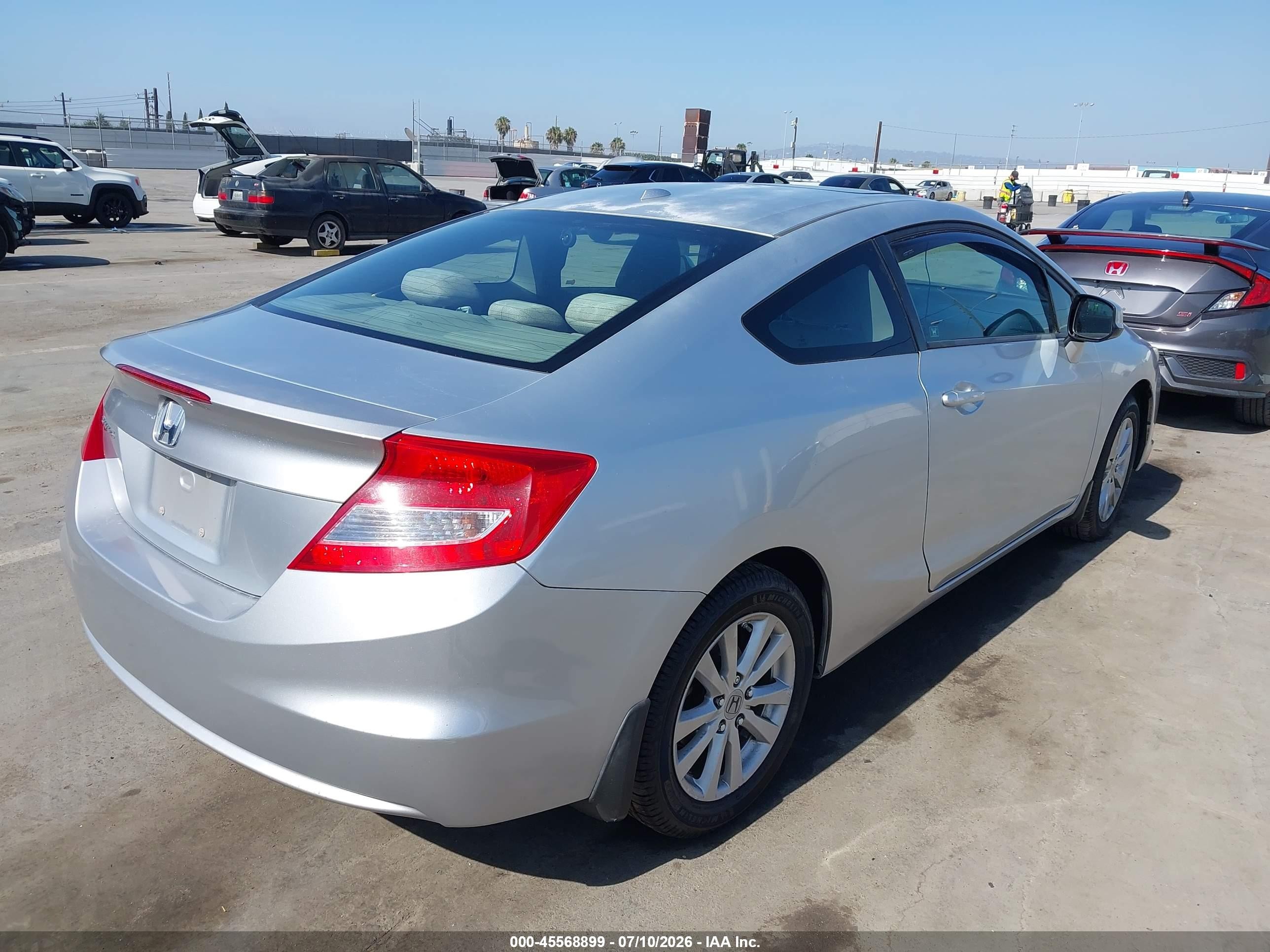 2012 Honda Civic Ex Silver vin: 2HGFG3B88CH536366