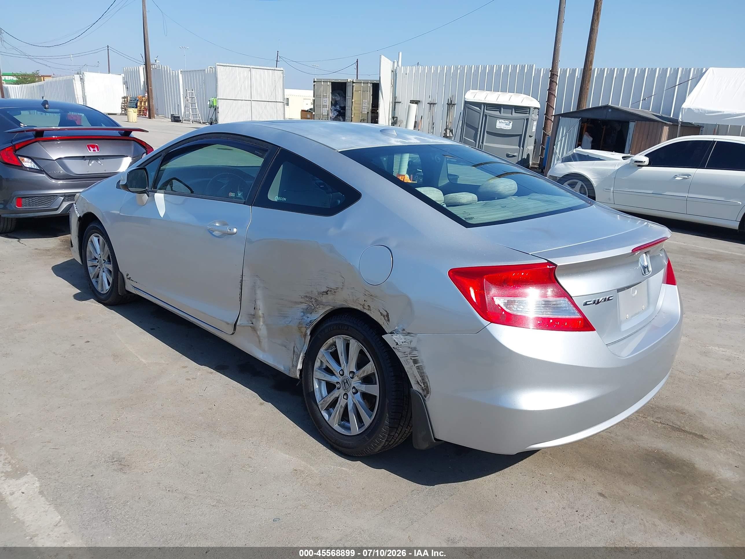 2012 Honda Civic Ex Silver vin: 2HGFG3B88CH536366