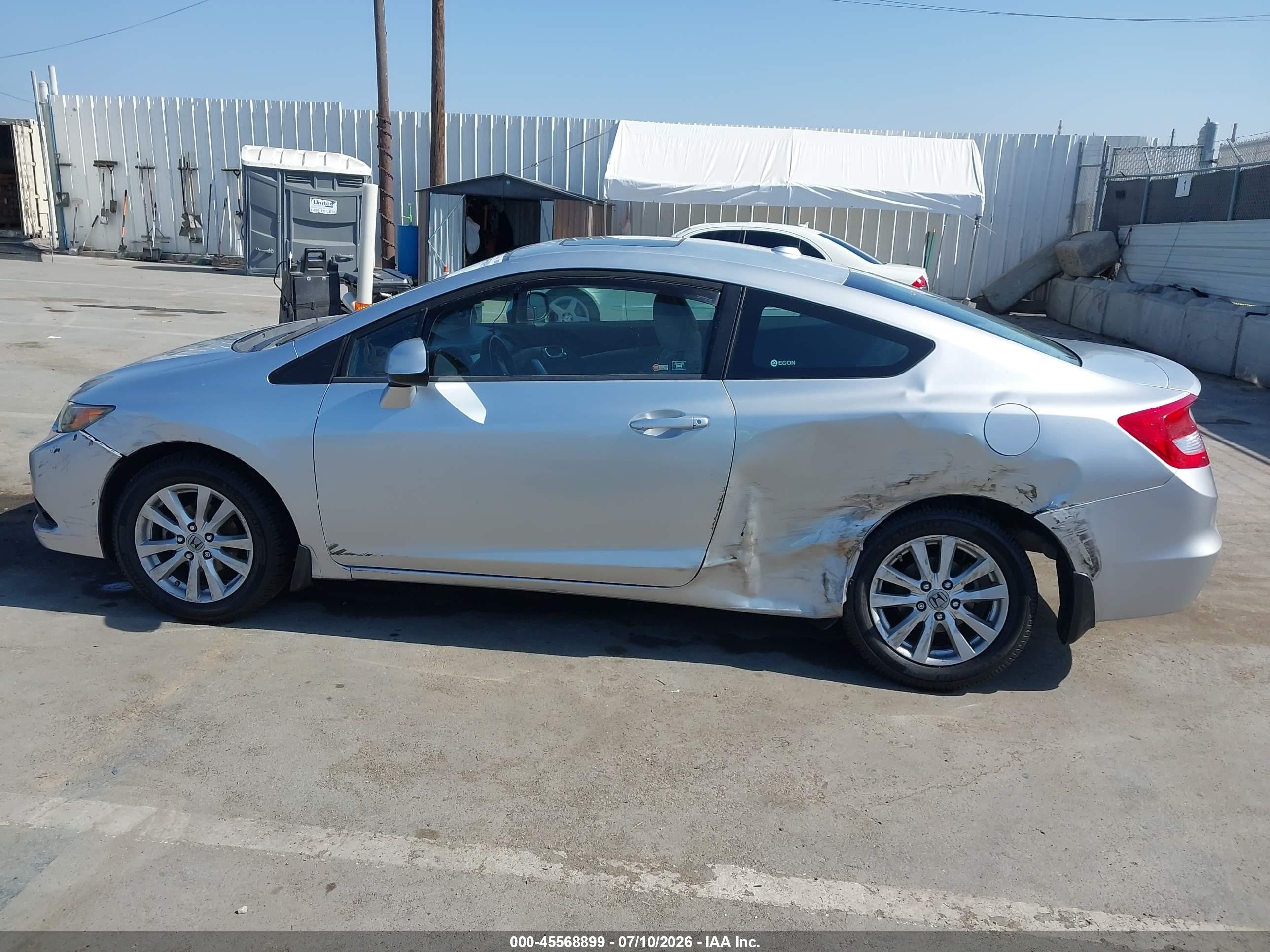 2012 Honda Civic Ex Silver vin: 2HGFG3B88CH536366