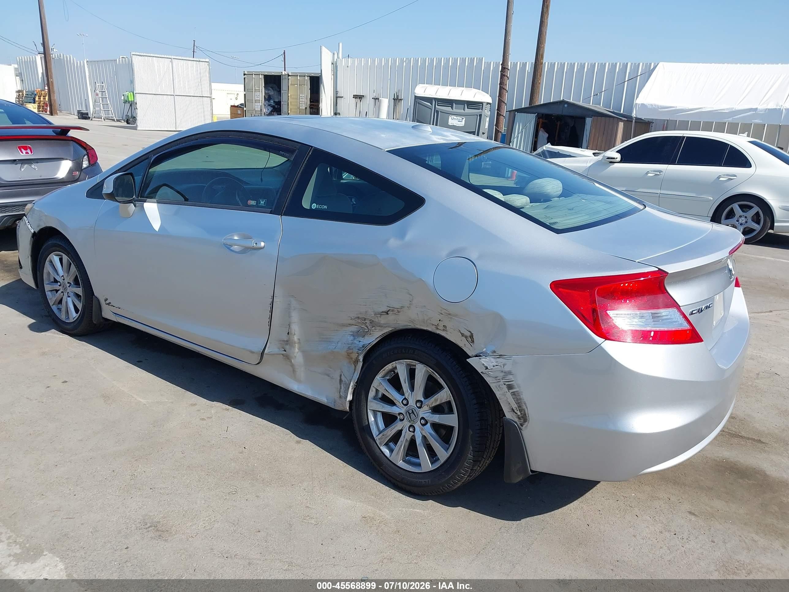2012 Honda Civic Ex Silver vin: 2HGFG3B88CH536366