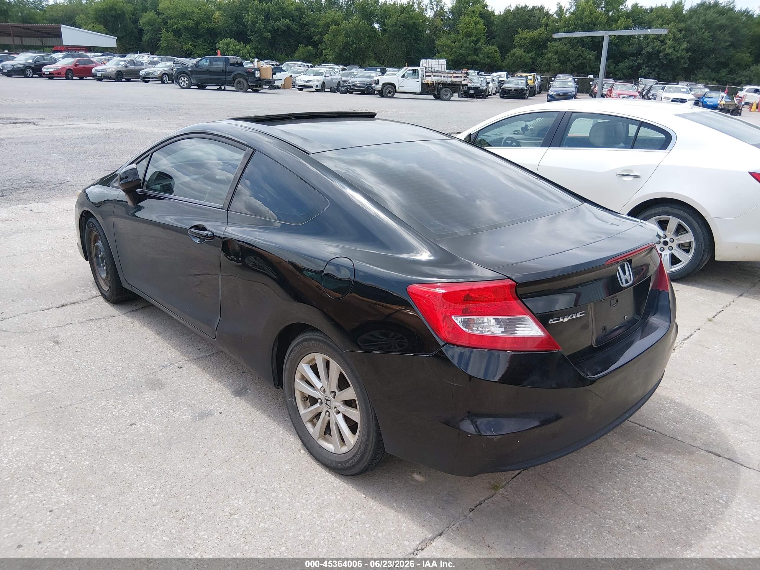 2012 Honda Civic Ex Black vin: 2HGFG3B88CH541437