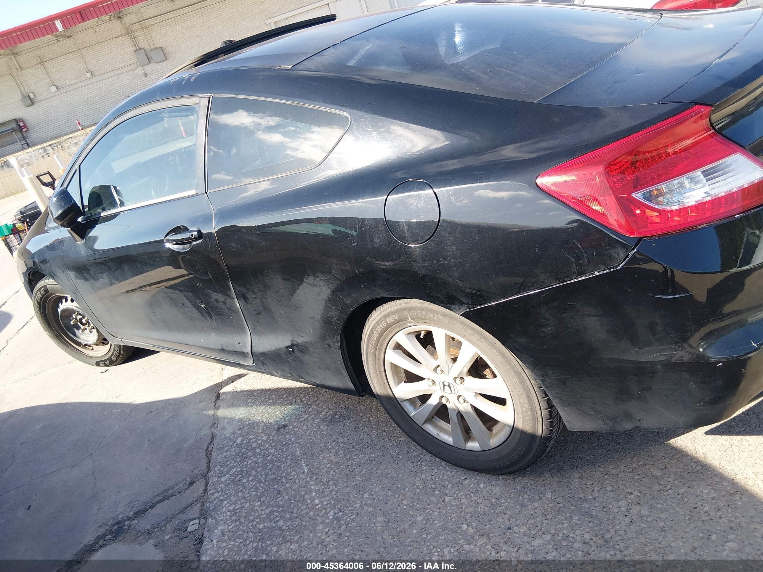 2012 Honda Civic Ex Black vin: 2HGFG3B88CH541437