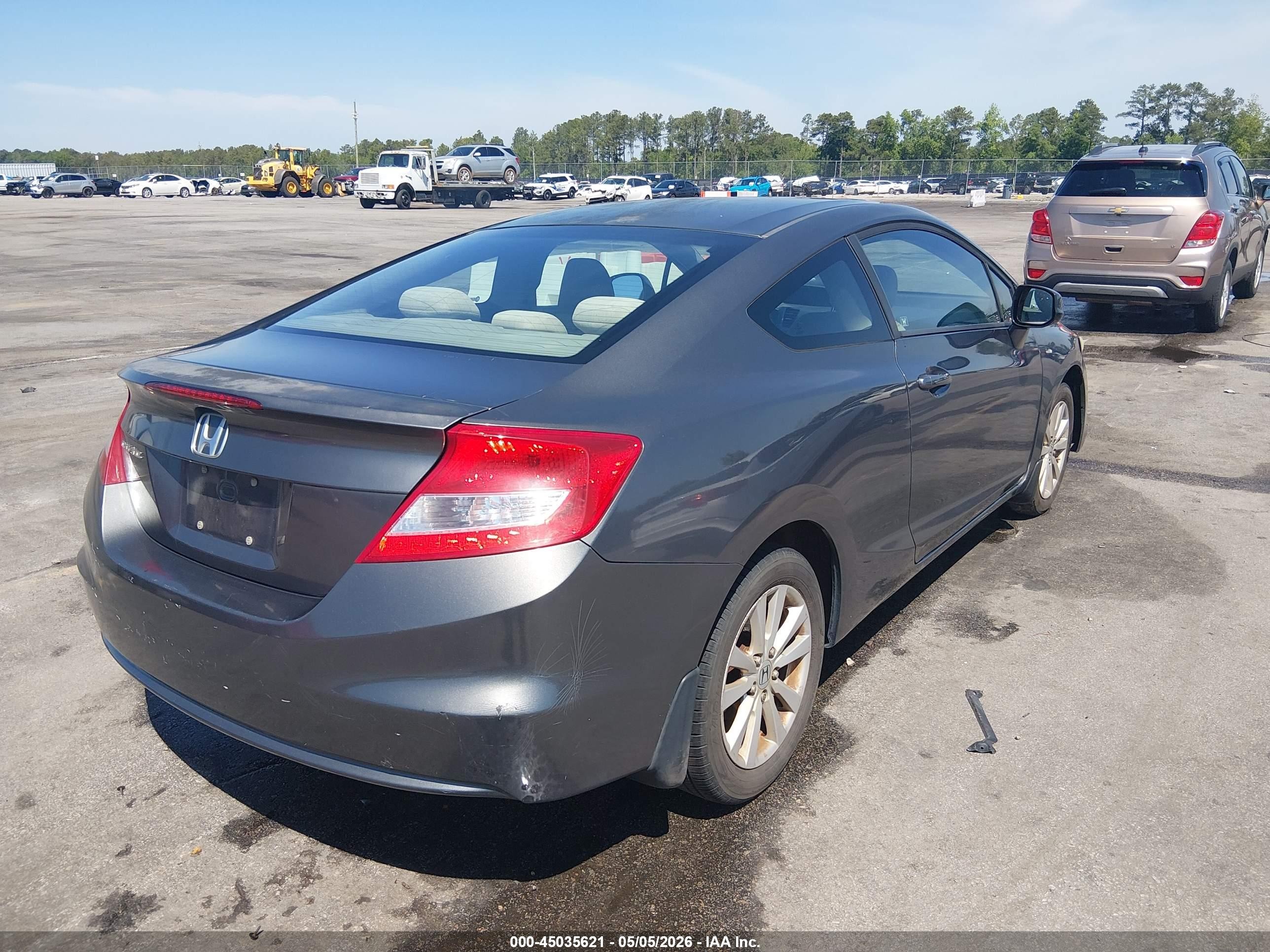 2012 Honda Civic Ex Gray vin: 2HGFG3B88CH565060