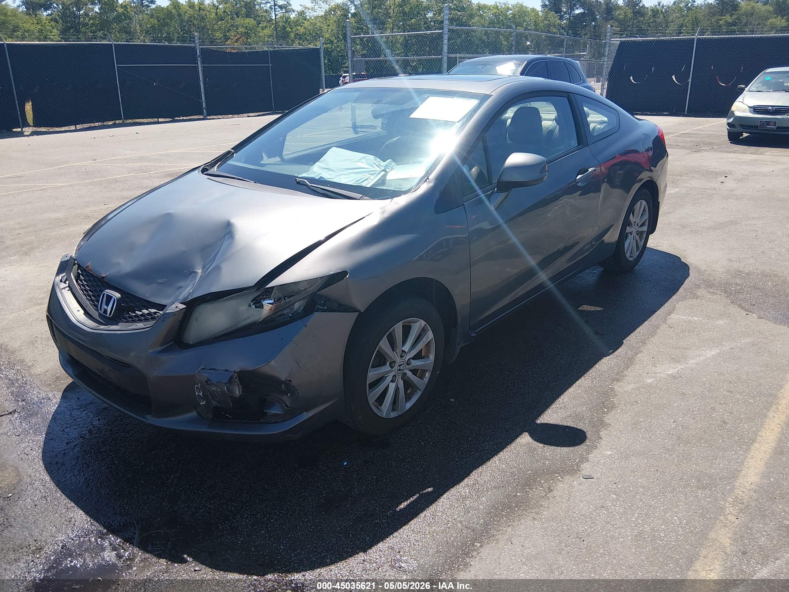 2012 Honda Civic Ex Gray vin: 2HGFG3B88CH565060