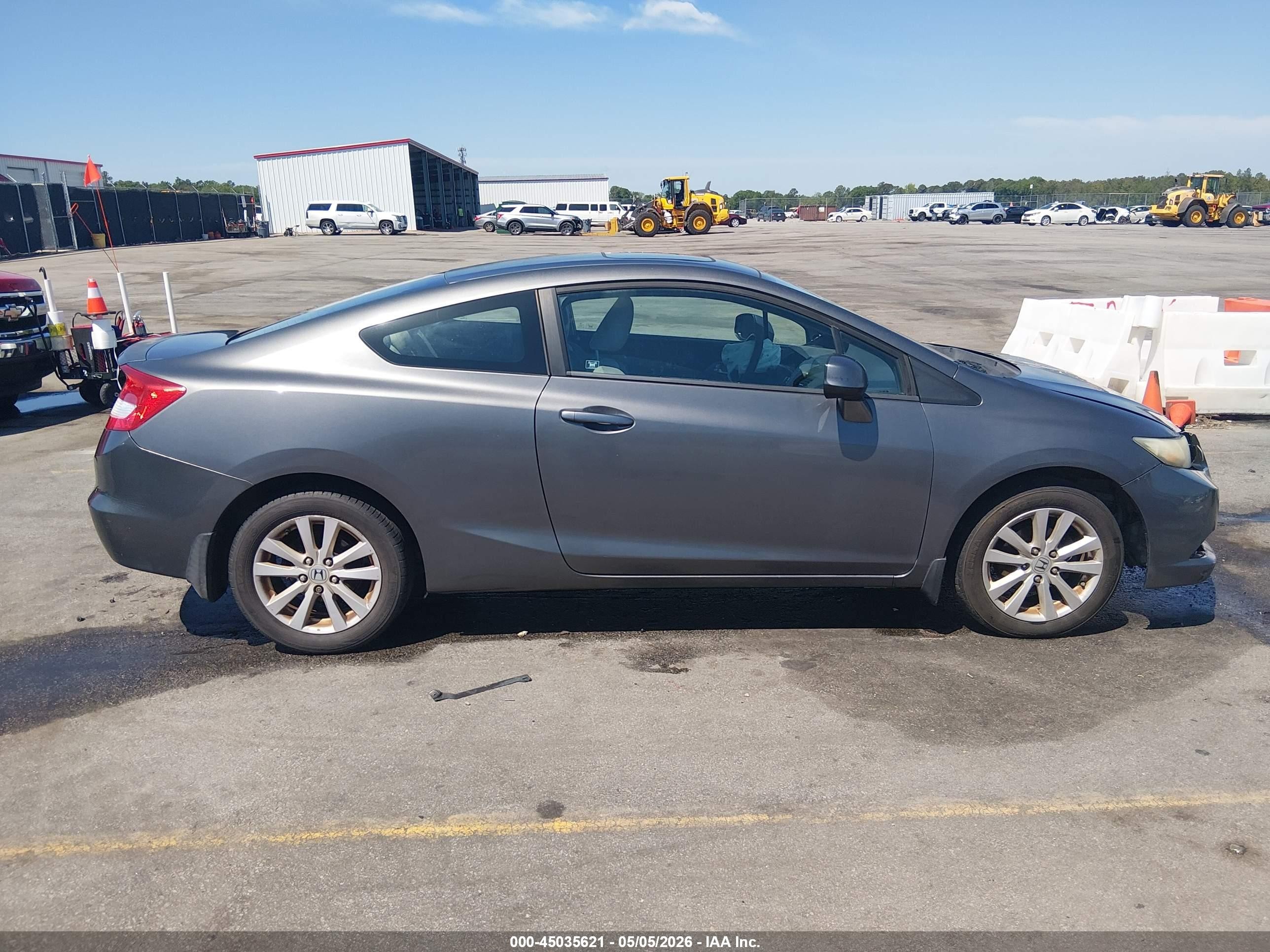 2012 Honda Civic Ex Gray vin: 2HGFG3B88CH565060