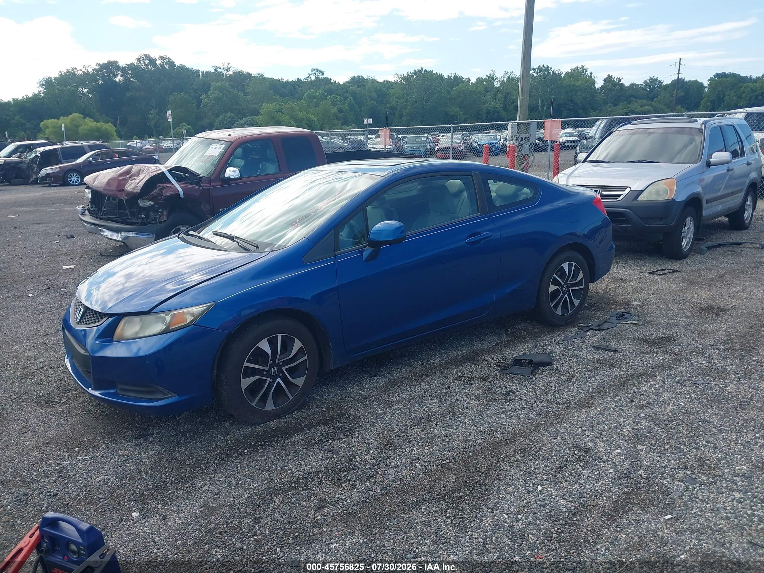 2013 Honda Civic Ex Blue vin: 2HGFG3B88DH506270
