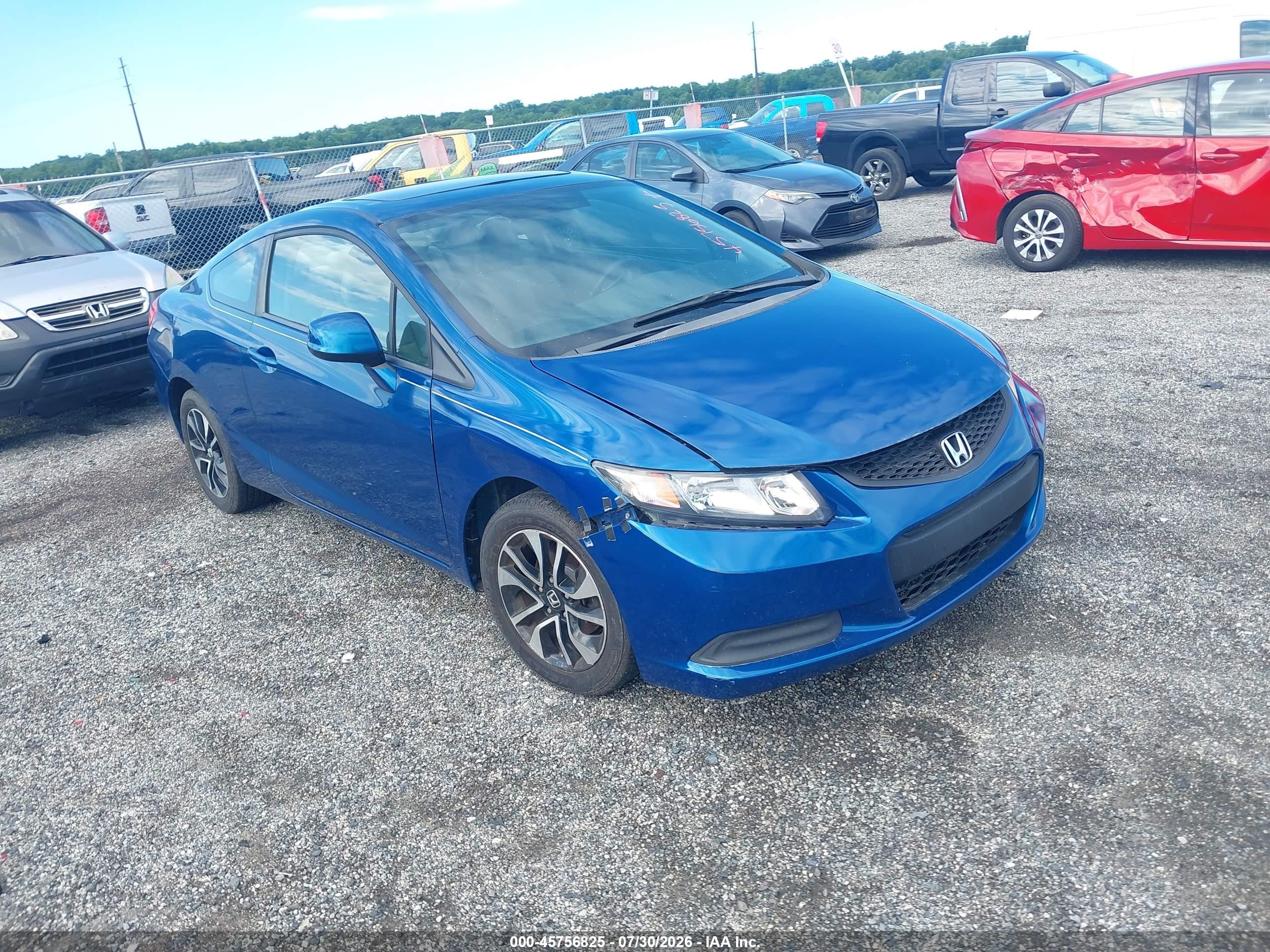 2013 Honda Civic Ex Blue vin: 2HGFG3B88DH506270