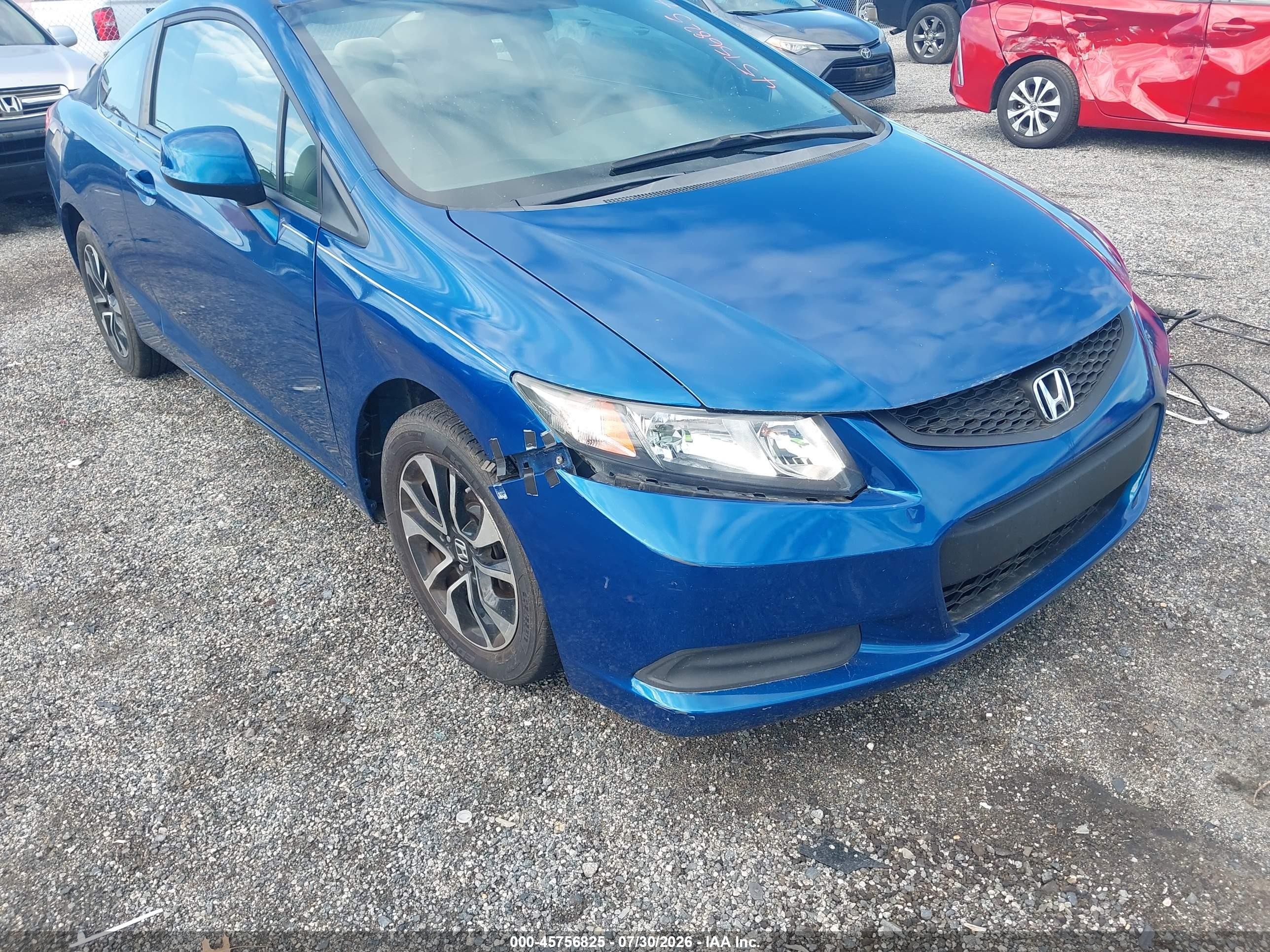 2013 Honda Civic Ex Blue vin: 2HGFG3B88DH506270