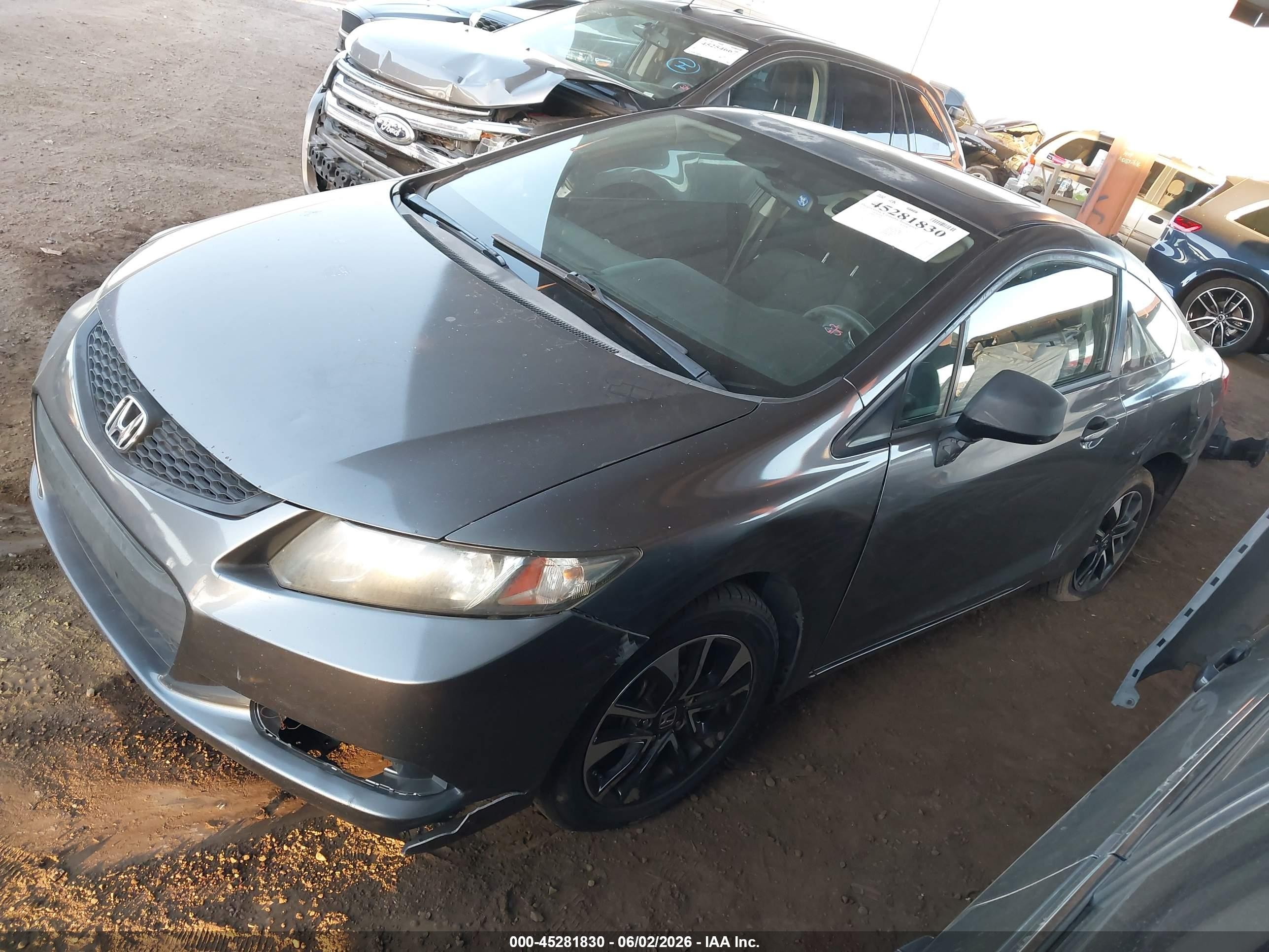 2013 Honda Civic Ex Gray vin: 2HGFG3B88DH517995