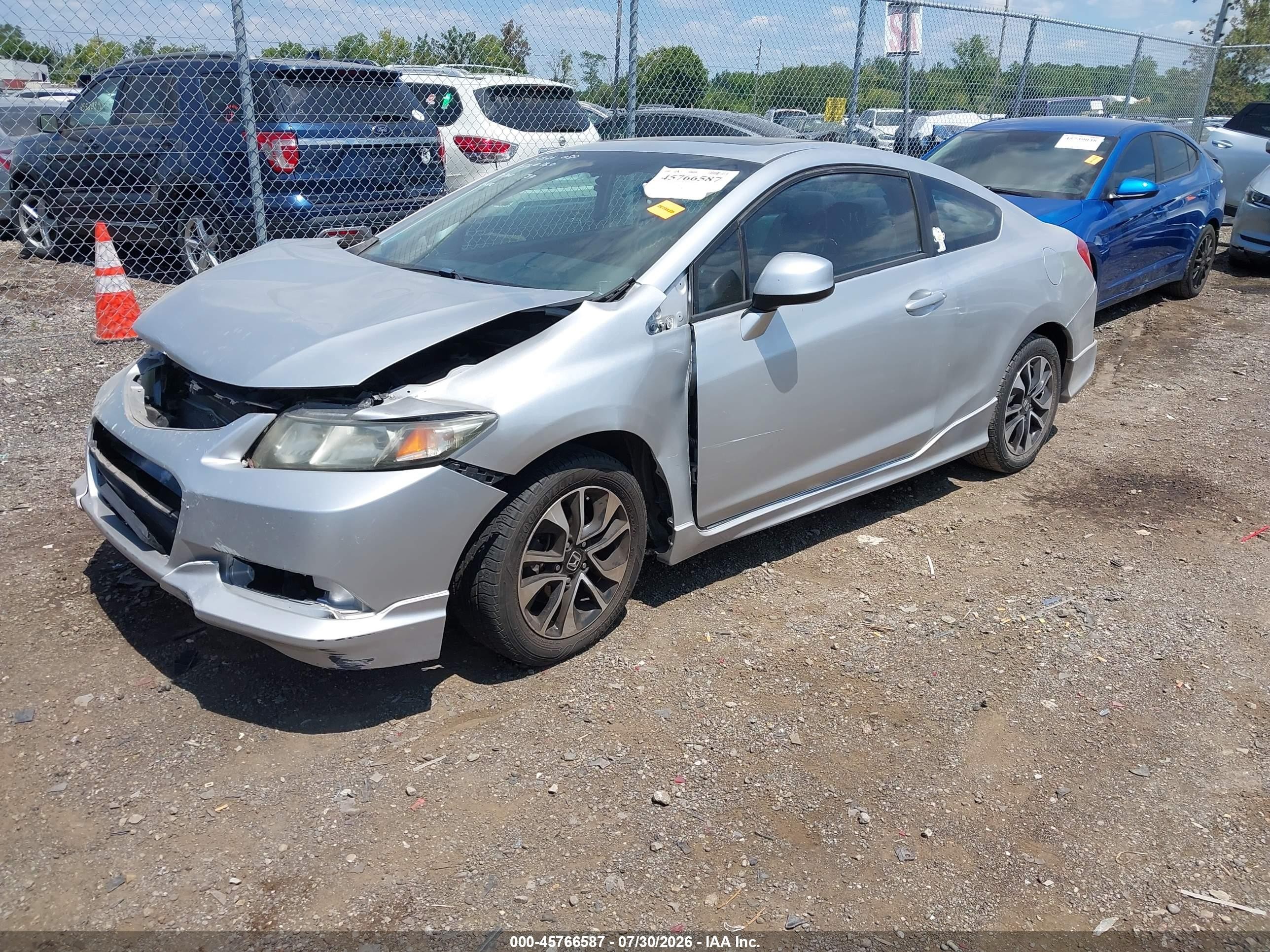 2013 Honda Civic Ex Серебряный vin: 2HGFG3B88DH522856