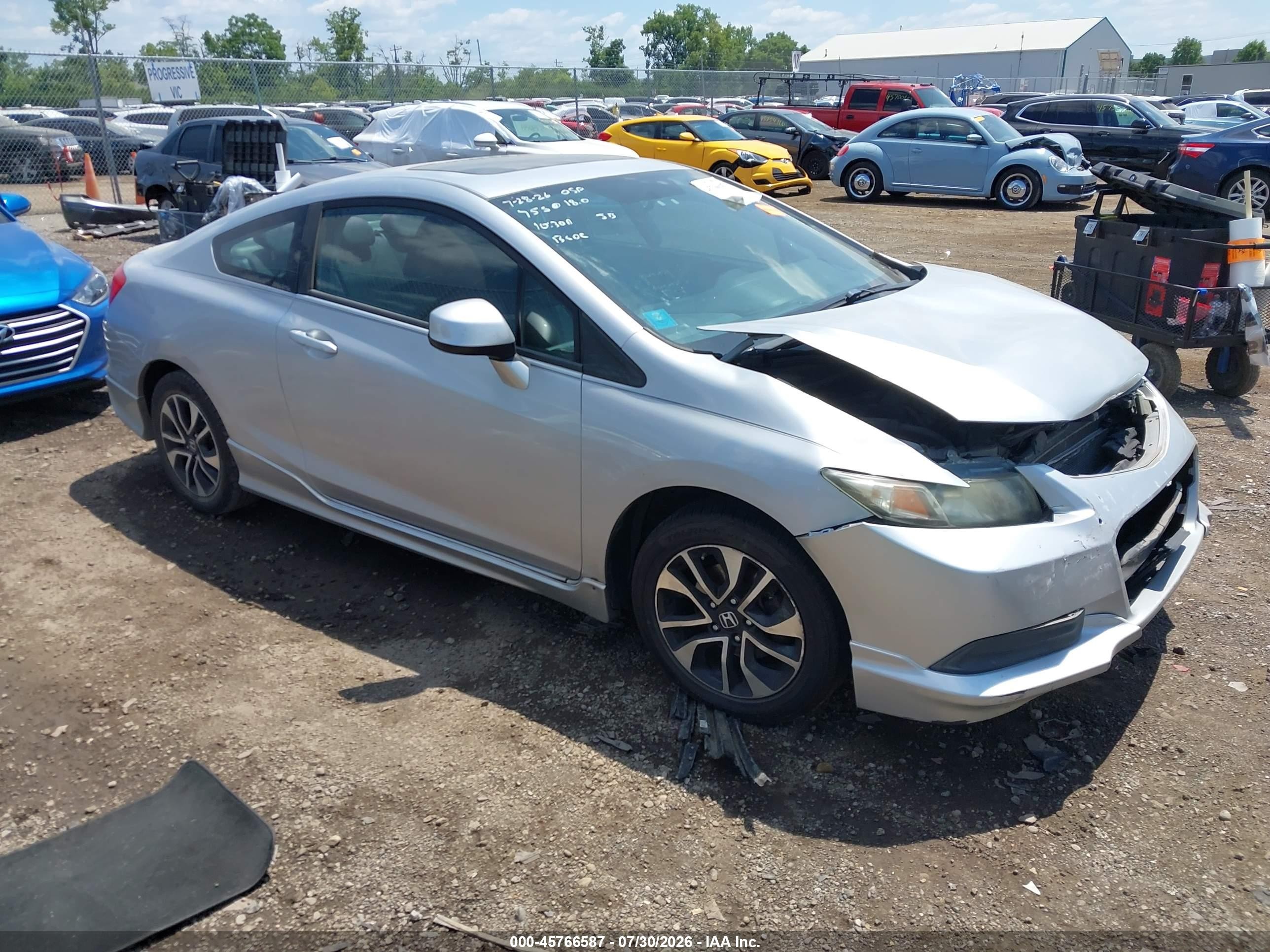 2013 Honda Civic Ex Silver vin: 2HGFG3B88DH522856