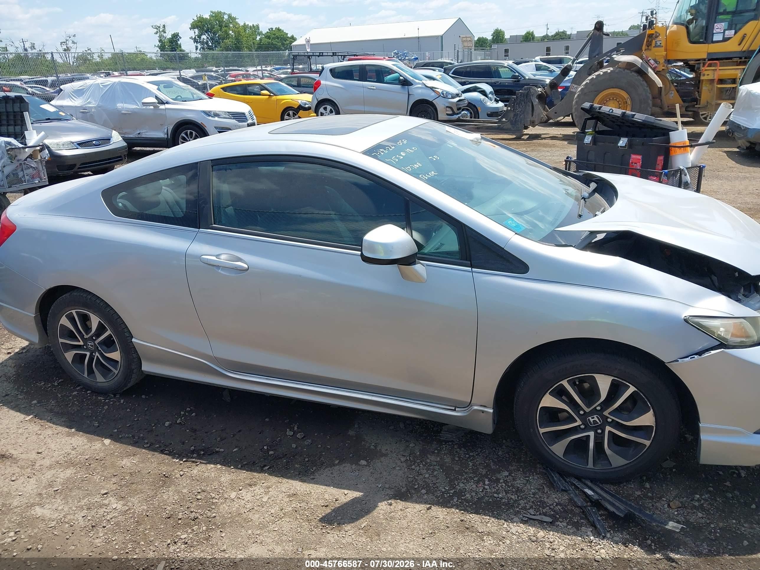 2013 Honda Civic Ex Серебряный vin: 2HGFG3B88DH522856