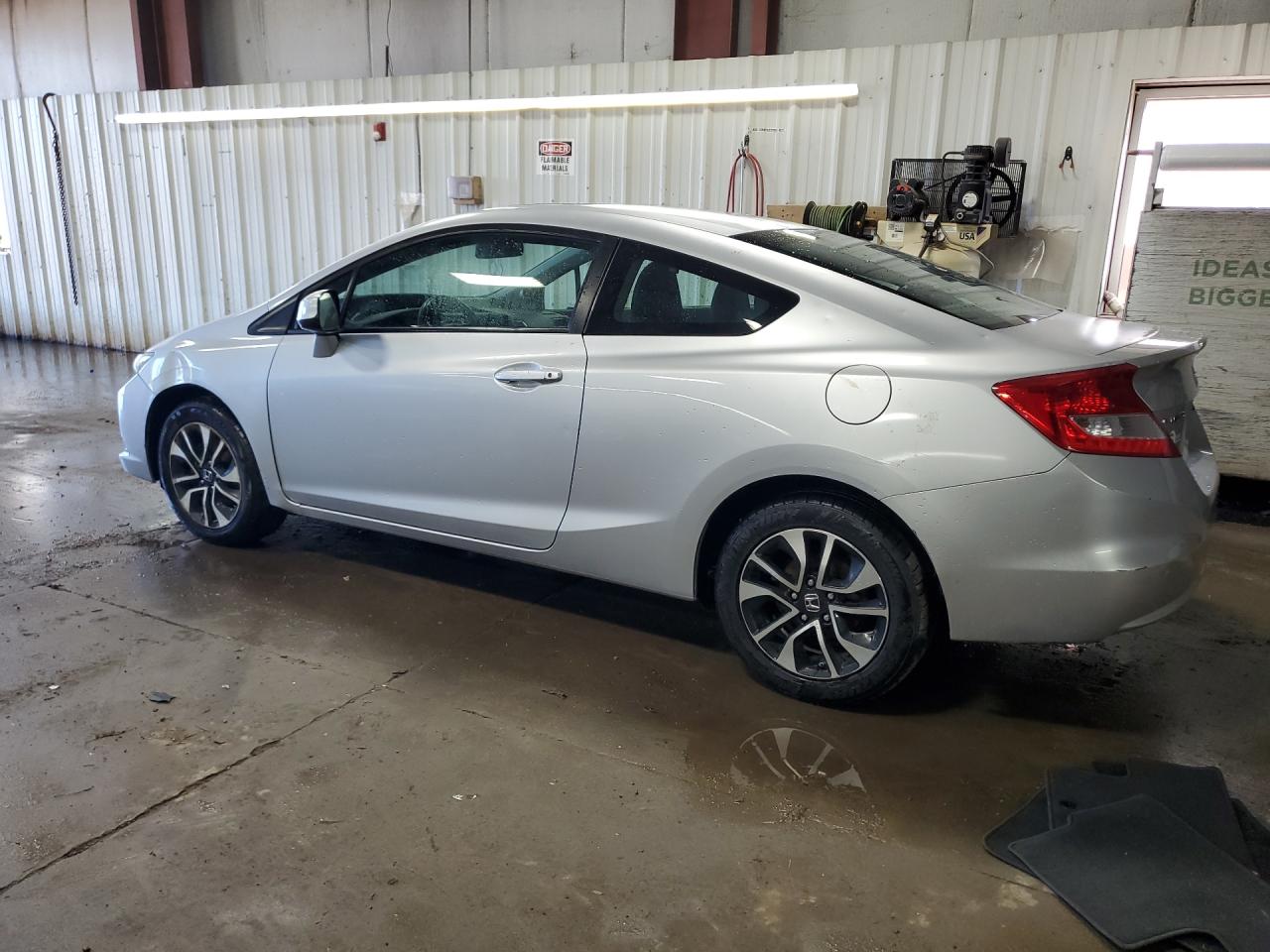 2013 Honda Civic Ex Silver vin: 2HGFG3B88DH528303 Damage: Left Front Door, Dent(S) W/ Paint Dmg, 1 To 2 Inches