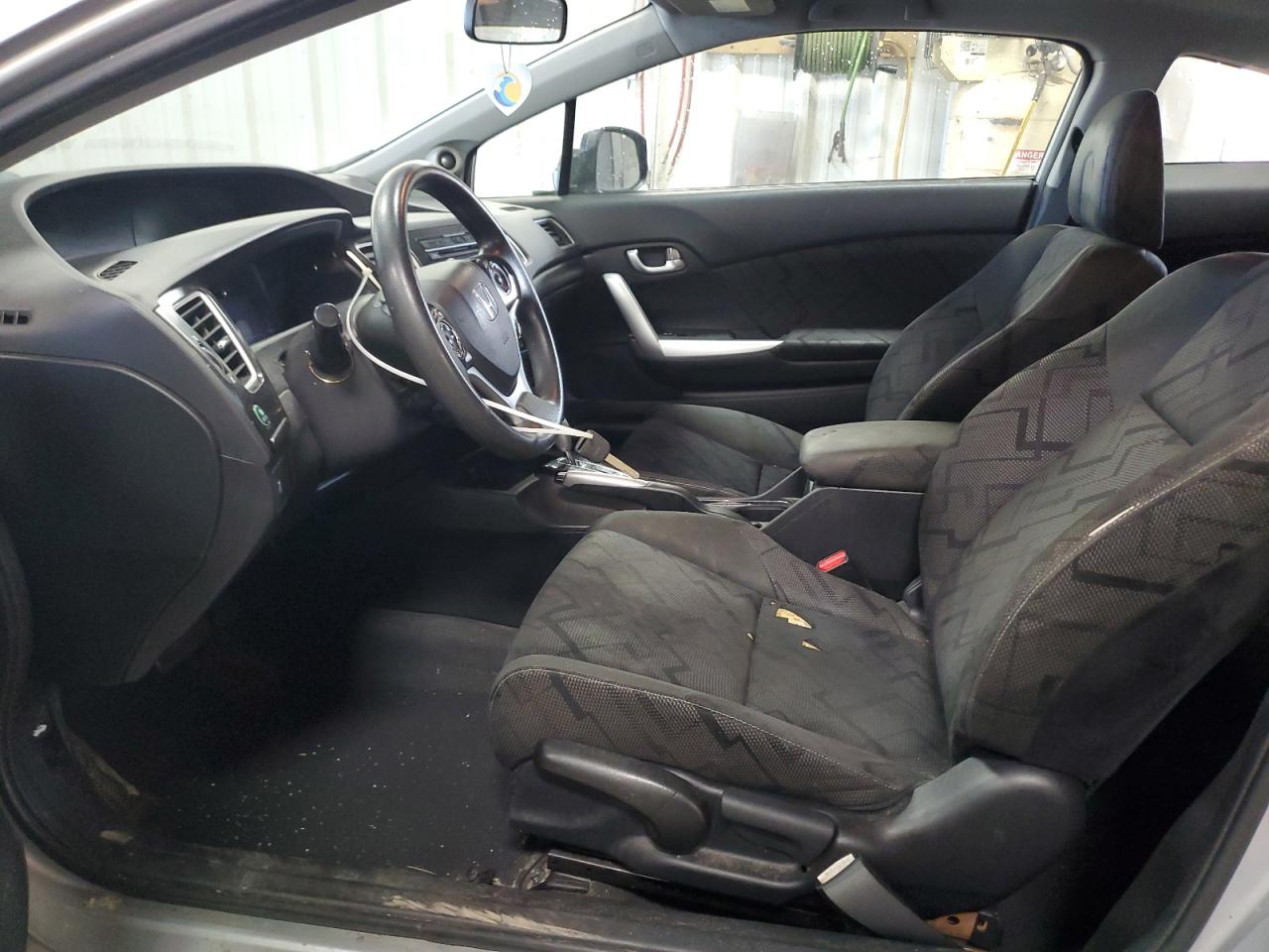 2013 Honda Civic Ex Silver vin: 2HGFG3B88DH528303 Damage: Left Front Seat Cushion, Torn, 7 To 8 Inches