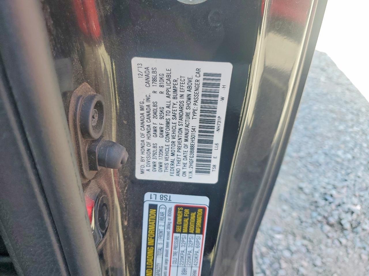 2014 Honda Civic Ex Black vin: 2HGFG3B88EH501541