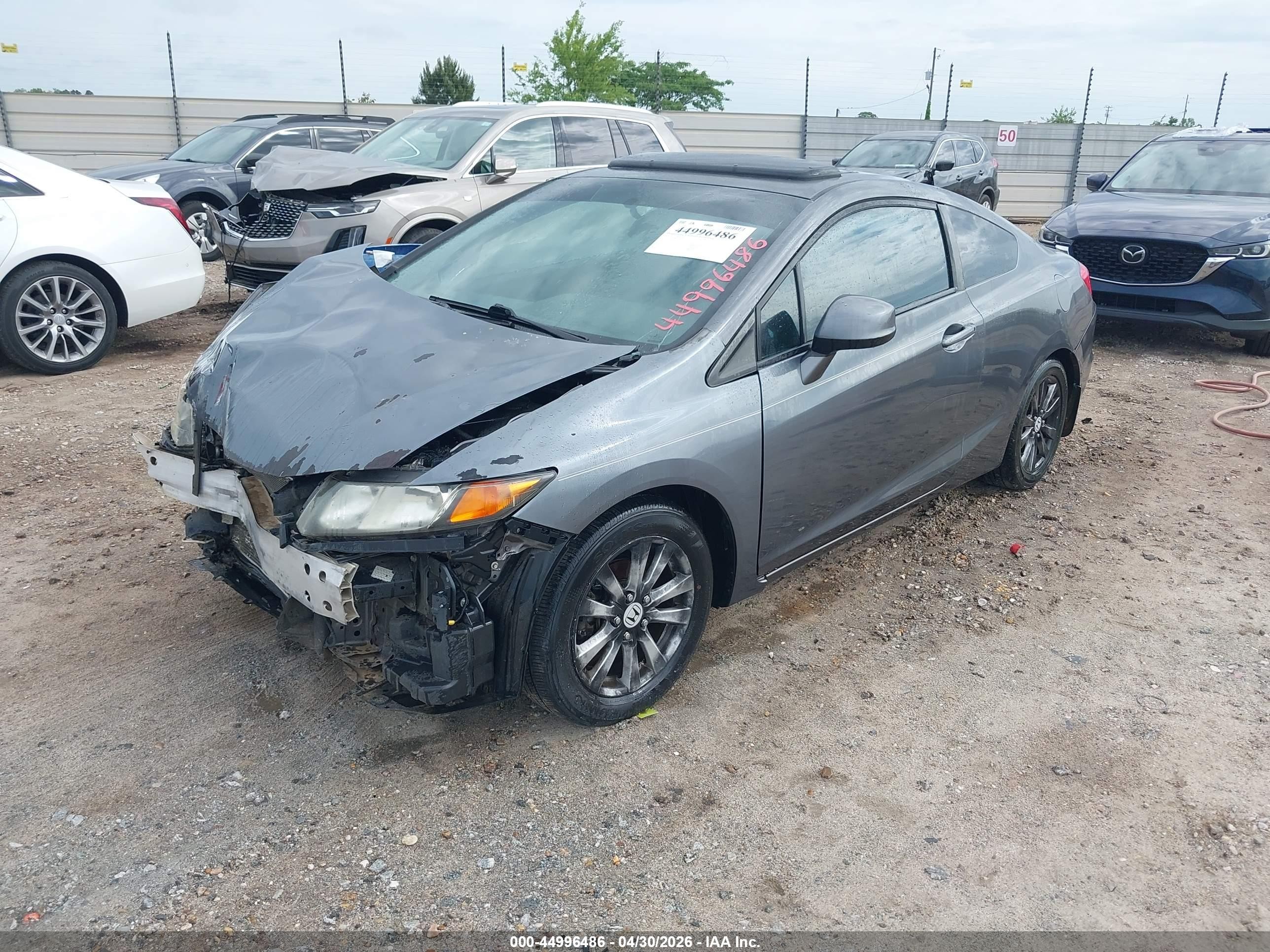 2012 Honda Civic Ex Gray vin: 2HGFG3B89CH506633