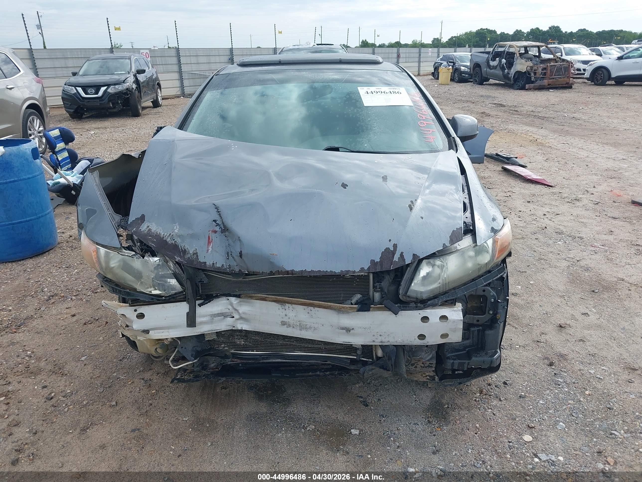 2012 Honda Civic Ex Gray vin: 2HGFG3B89CH506633