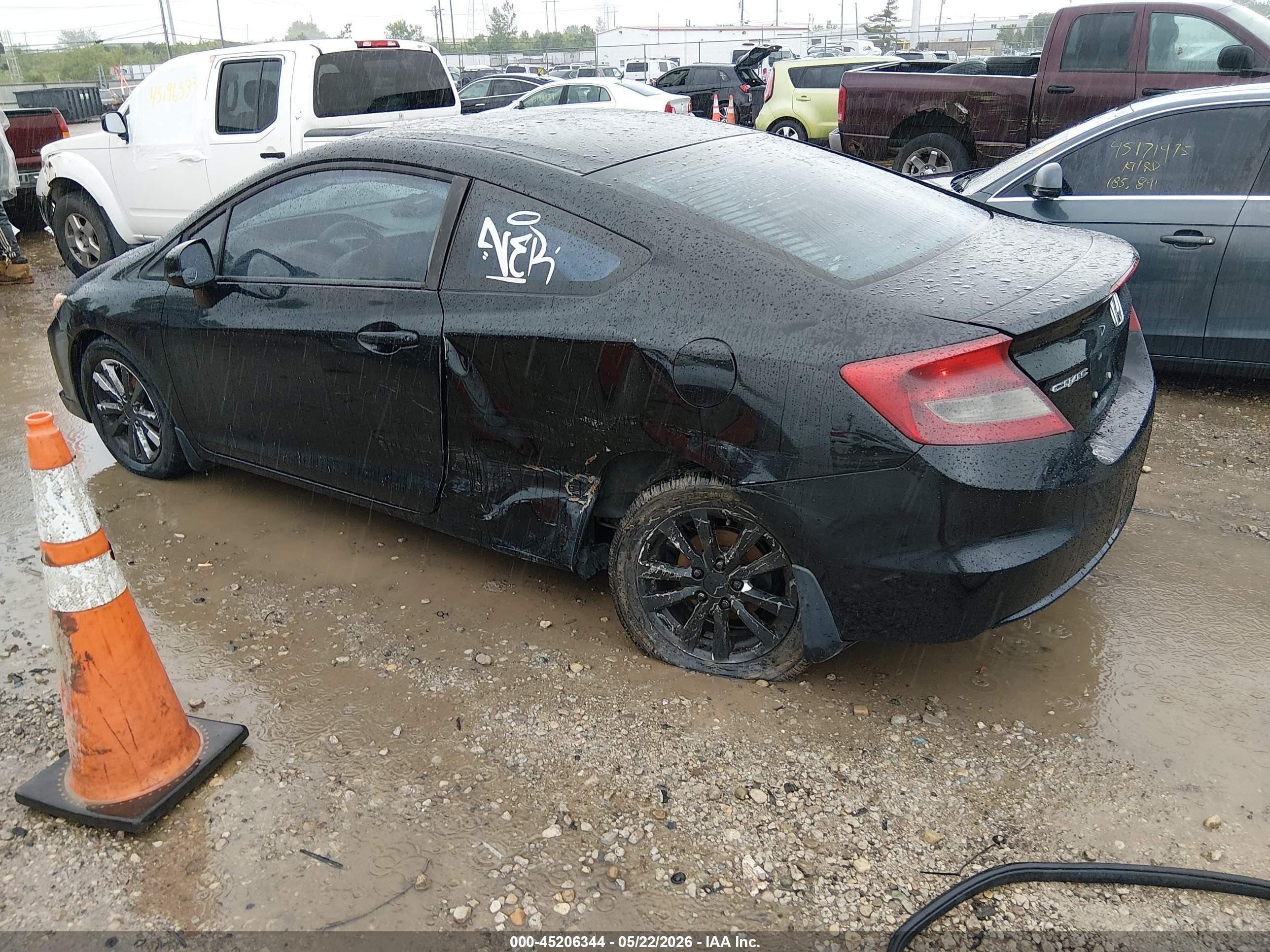 2012 Honda Civic Ex Черный vin: 2HGFG3B89CH531502