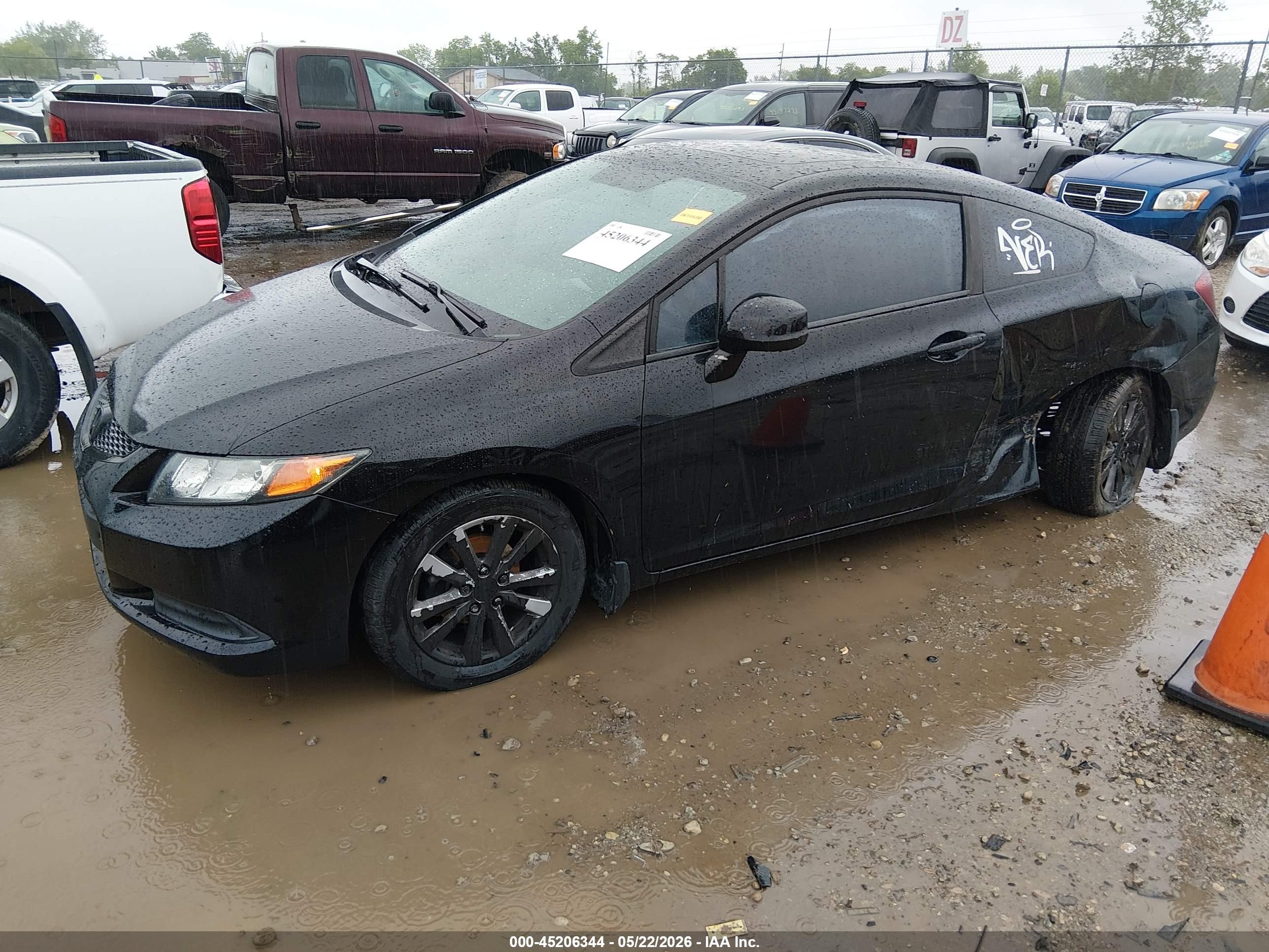 2012 Honda Civic Ex Черный vin: 2HGFG3B89CH531502