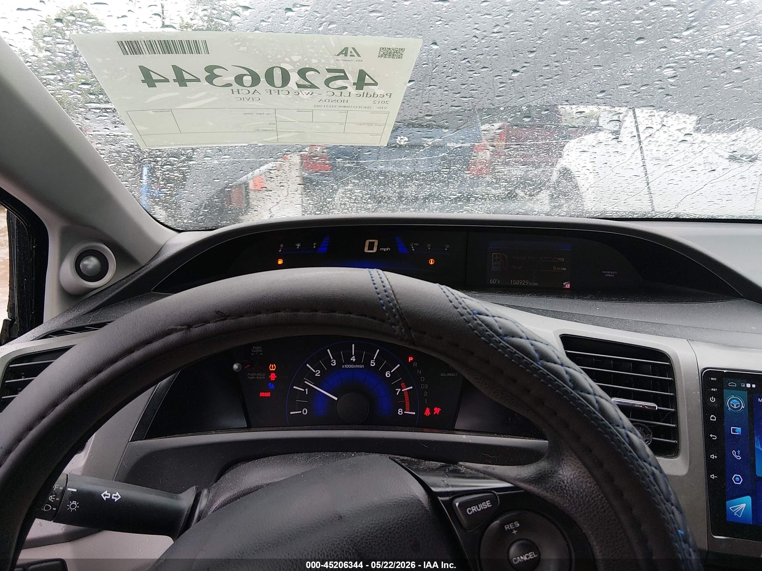 2012 Honda Civic Ex Черный vin: 2HGFG3B89CH531502