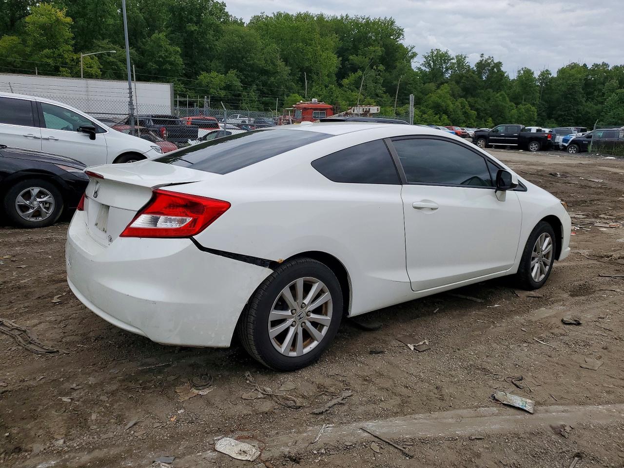 2012 Honda Civic Ex White vin: 2HGFG3B89CH536487