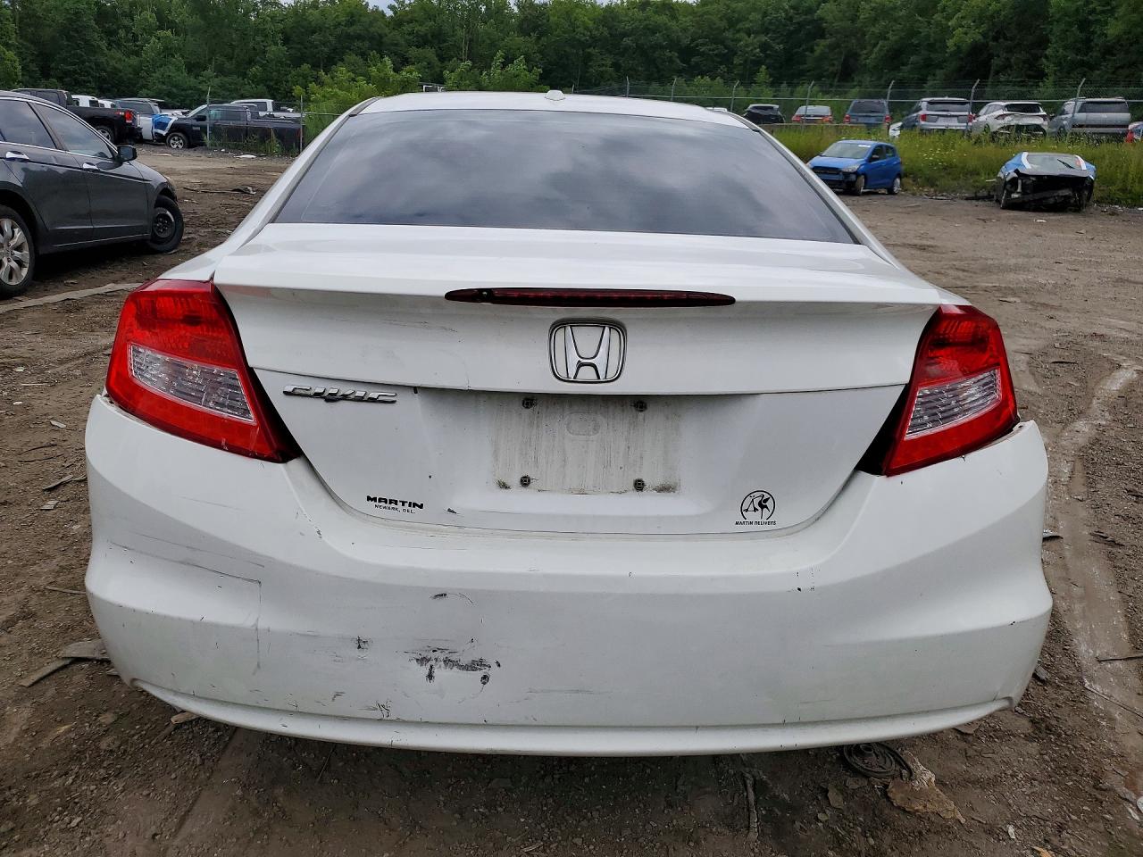 2012 Honda Civic Ex White vin: 2HGFG3B89CH536487