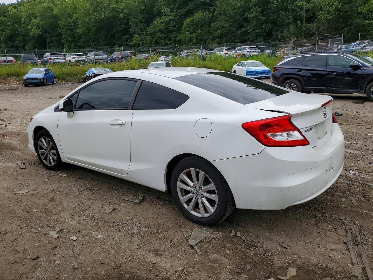 2012 Honda Civic Ex White vin: 2HGFG3B89CH536487