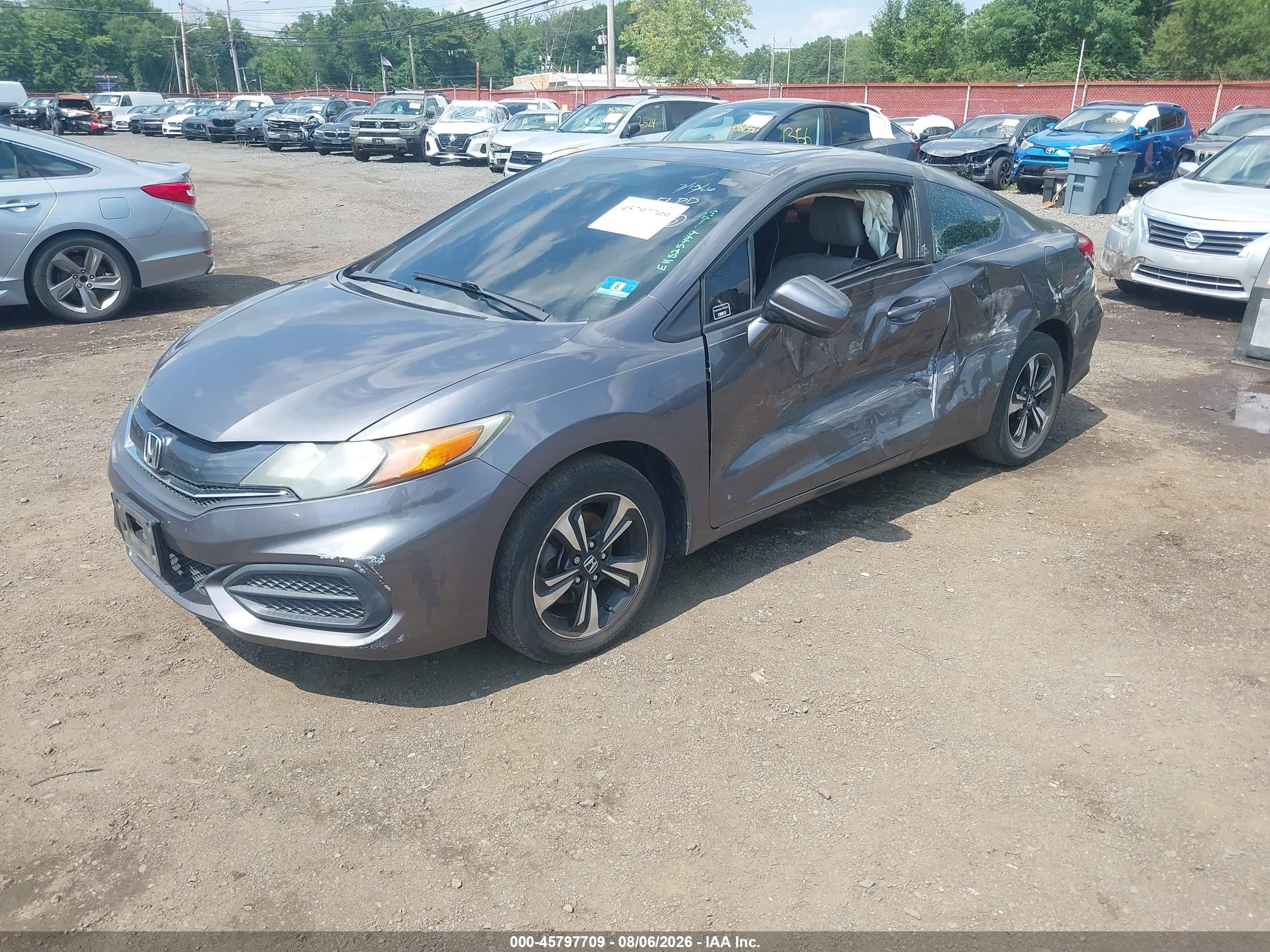 2014 Honda Civic Ex Серый vin: 2HGFG3B89EH525444